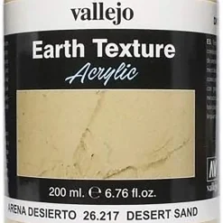Flat River Group Vallejo Texture Acrylic Paint - Desert Sand Earth 26217 - 6.79 oz* Drawing, Color & Painting