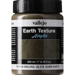 Flat River Group Vallejo Texture Acrylic Paint - Dark Earth 26218 - 6.79 oz (200ml)* Drawing, Color & Painting