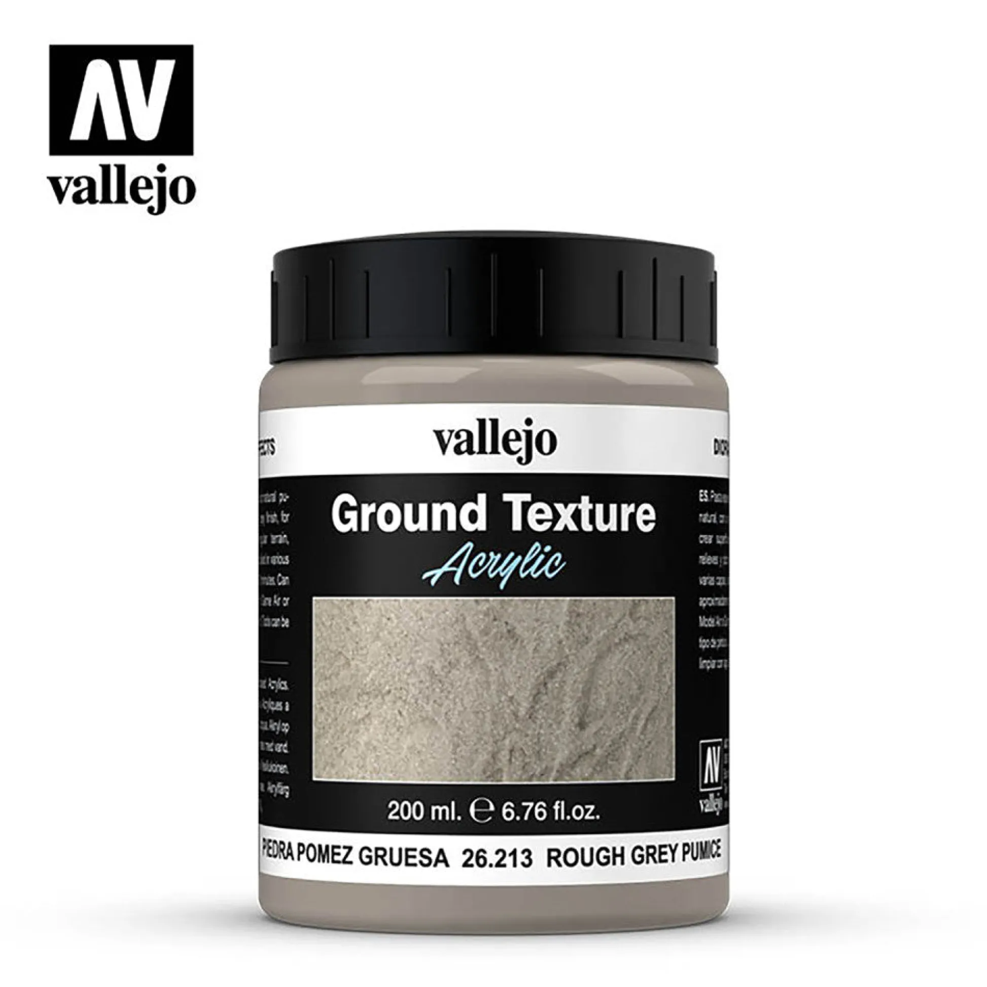 Flat River Group Vallejo Texture Acrylic Paint - Grey Pumice, Heavy Paste, 200ml* Drawing, Color & Painting