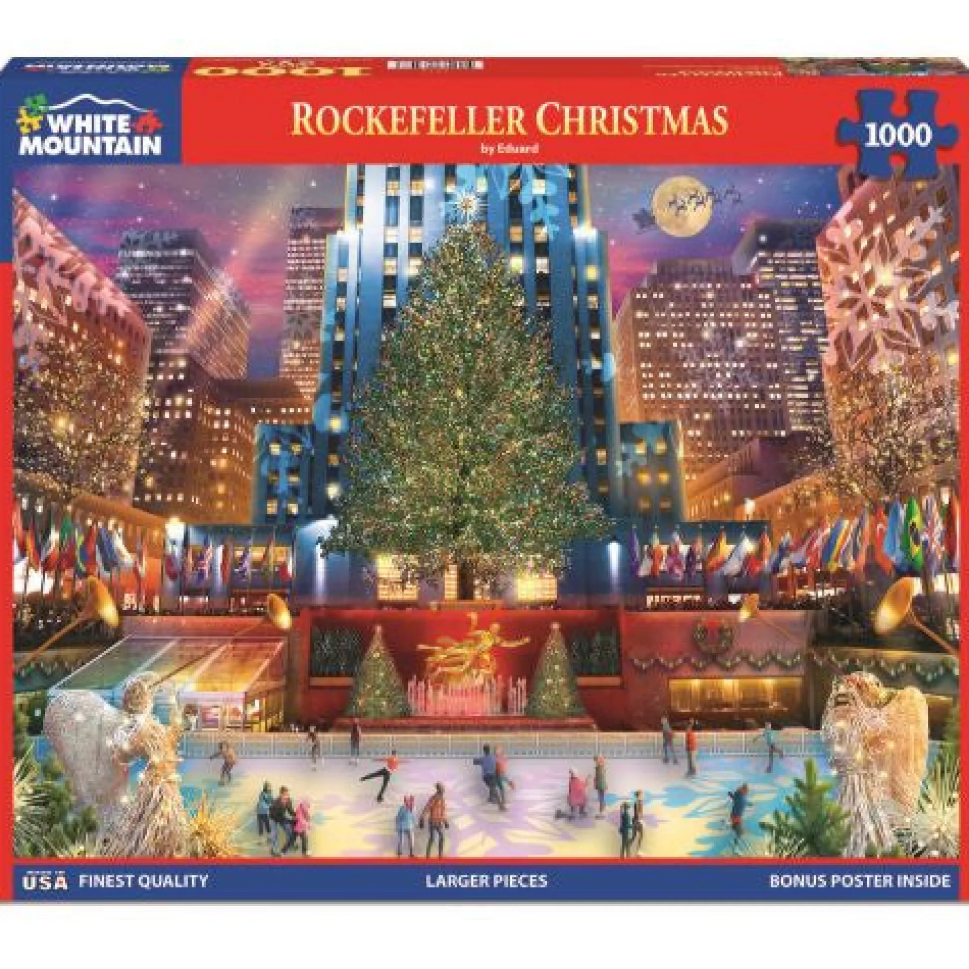 Calendar Holdings, LLC Vermont Christmas Company Rockefeller Christmas Jigsaw Puzzle - 1000 pc* Puzzles