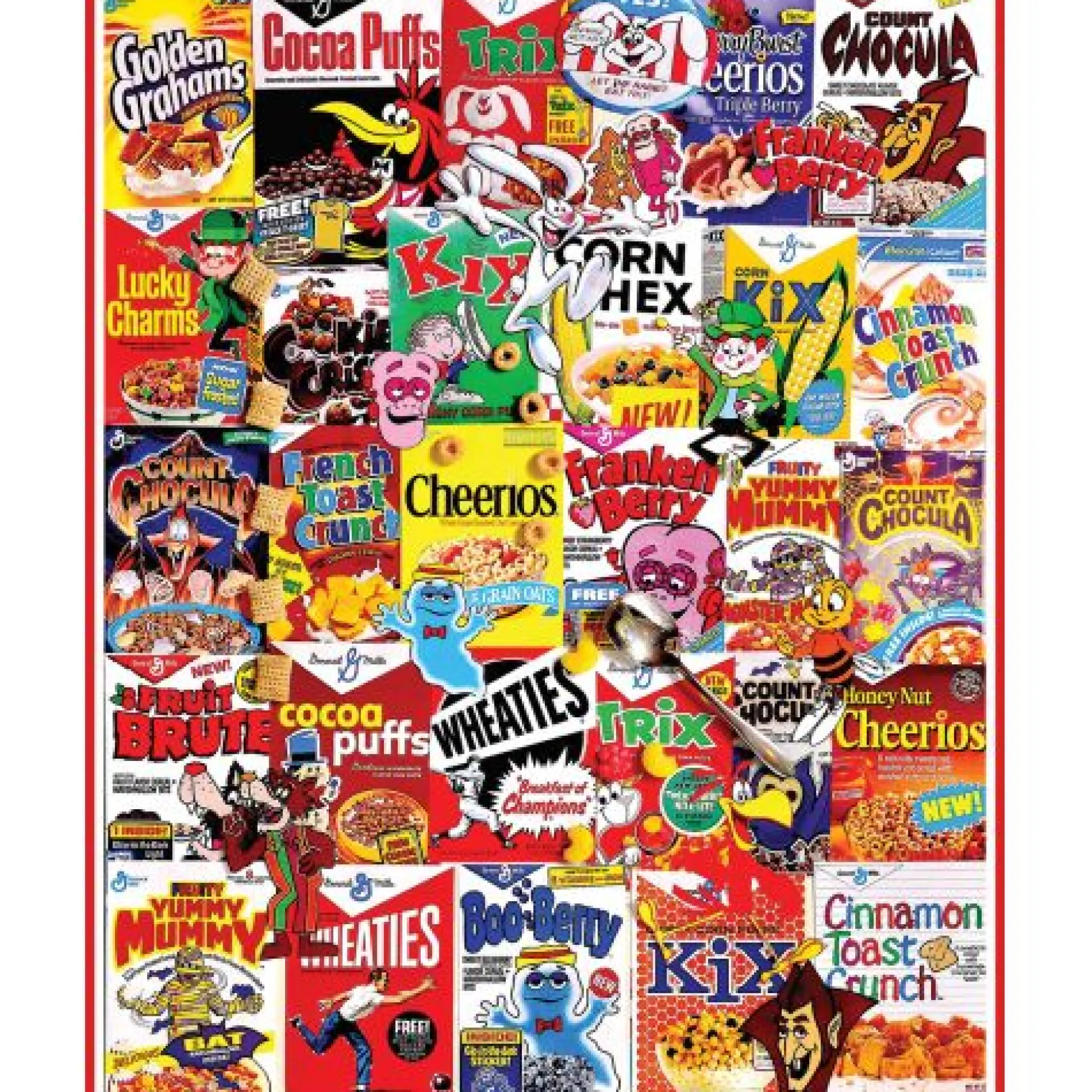 Calendar Holdings, LLC Vintage Cereal Box Collage Puzzle - 1000 Pieces by White Mountain Puzzles* Puzzles