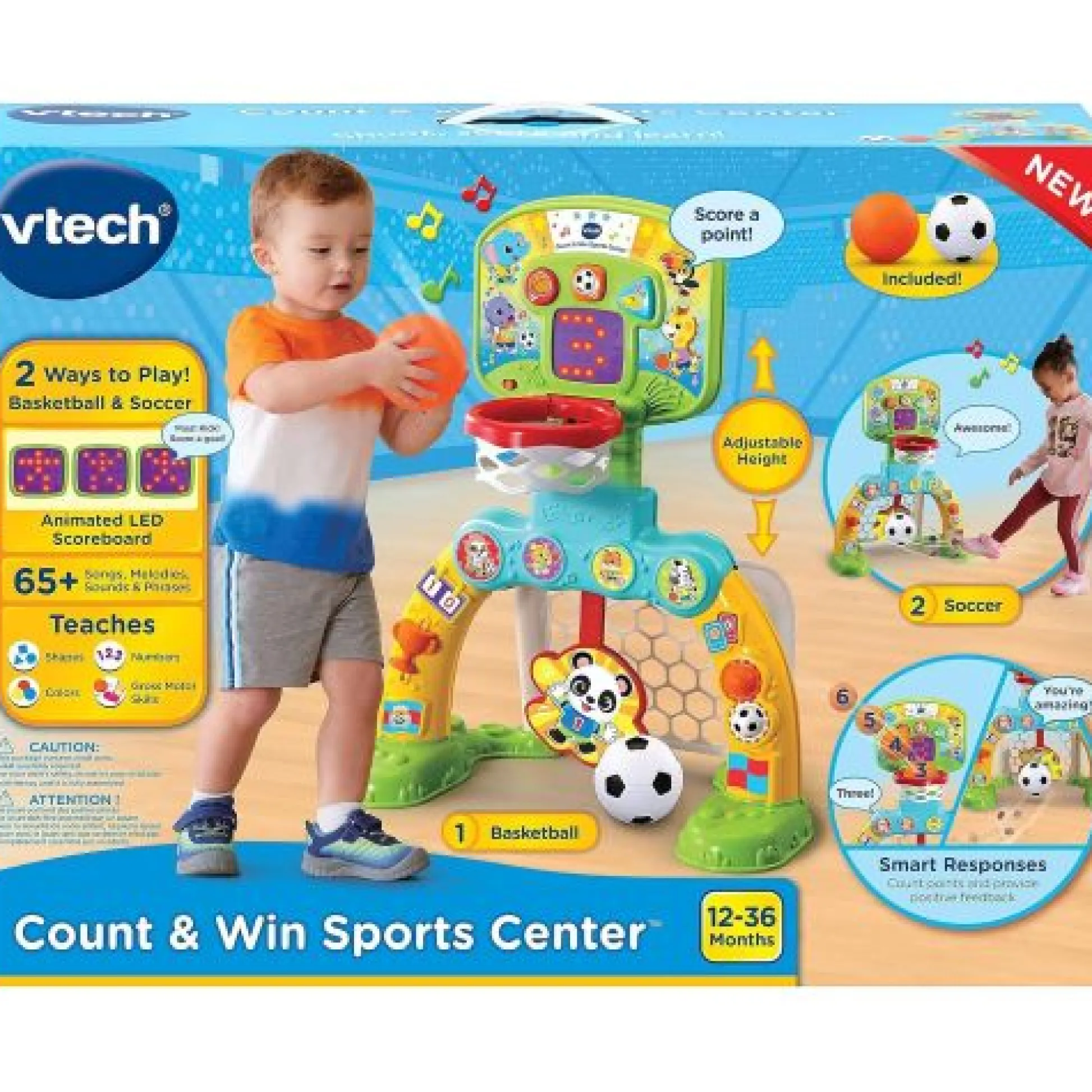 Calendar Holdings, LLC VTech Count and Win Sports Center - Interactive Toddler Basketball and Soccer Toy* Preschool Education Toys & Activities