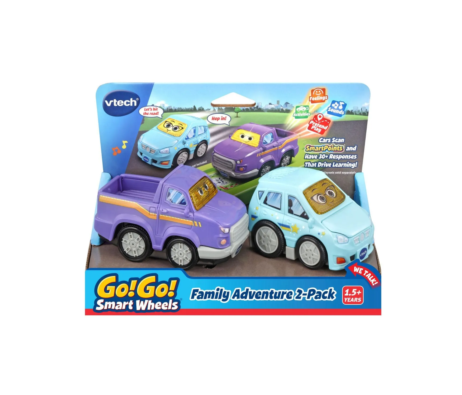 Macy's - Supplier VTech Go Smart Wheels Family Adventure 2-Pack: Tough Truck & Friendly Family Car* Preschool Education Toys & Activities|Preschool Vehicles