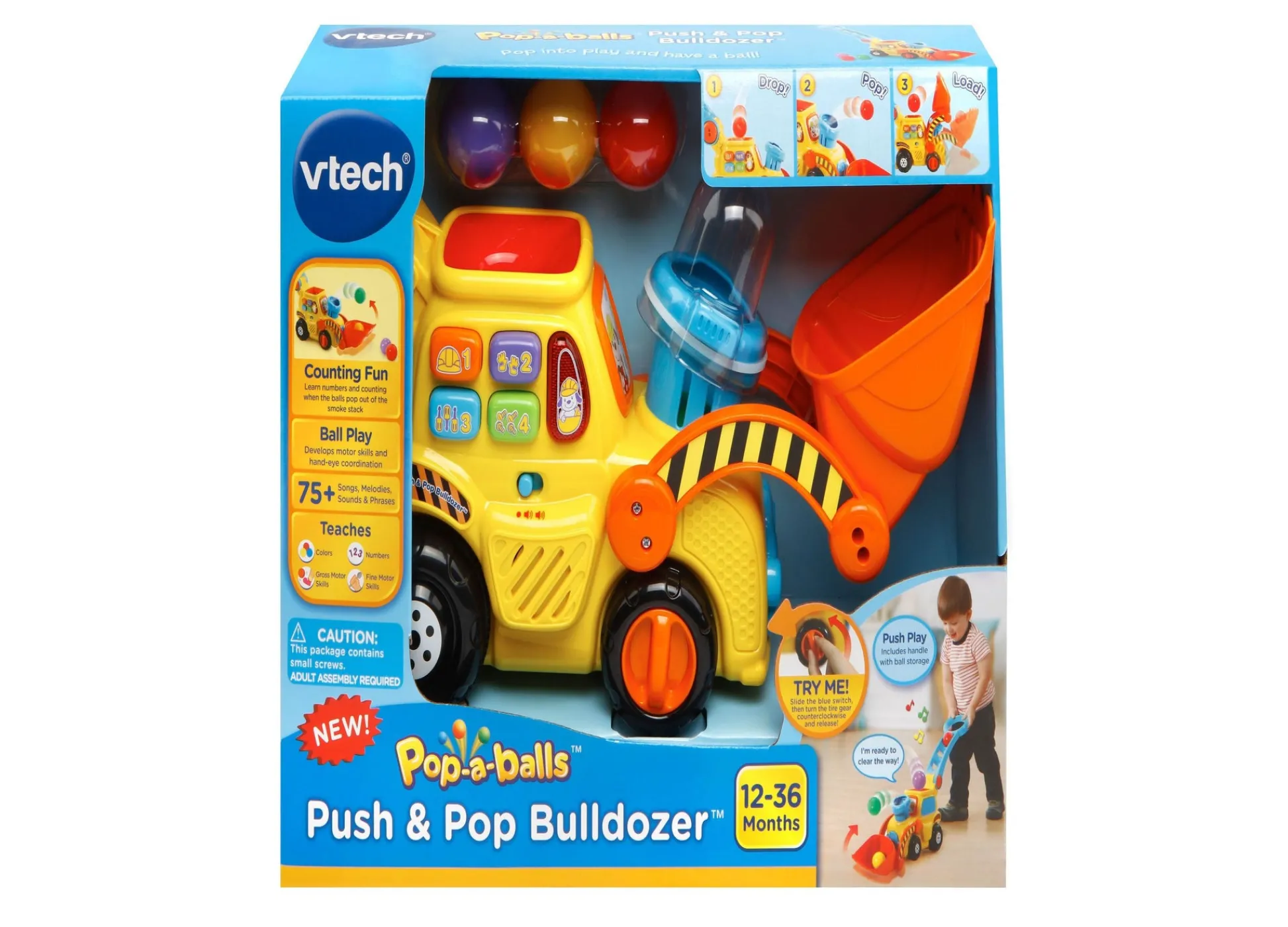 Macy's - Supplier VTech Pop-a-Balls Push Pop Bulldozer Interactive Toy* Preschool Education Toys & Activities|Preschool Vehicles