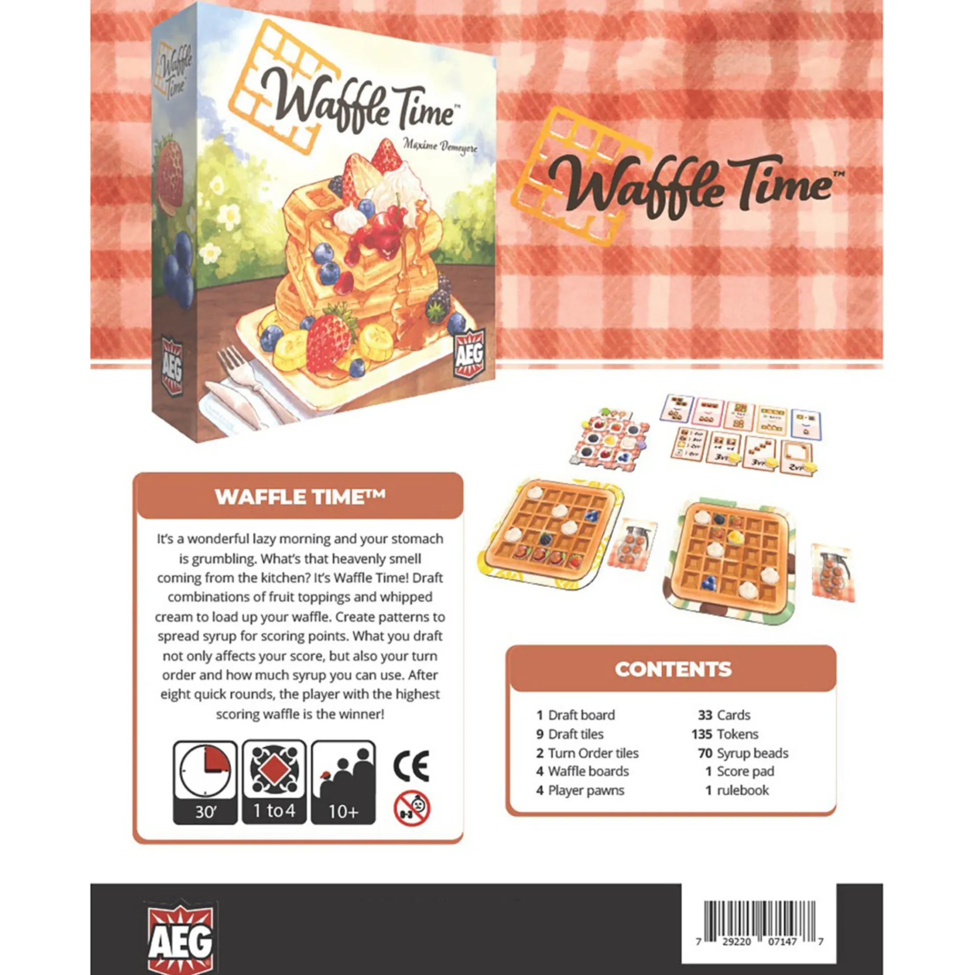 Flat River Group Waffle Time Family Tile Placement Strategy Game* Board Games|Role-Playing Games