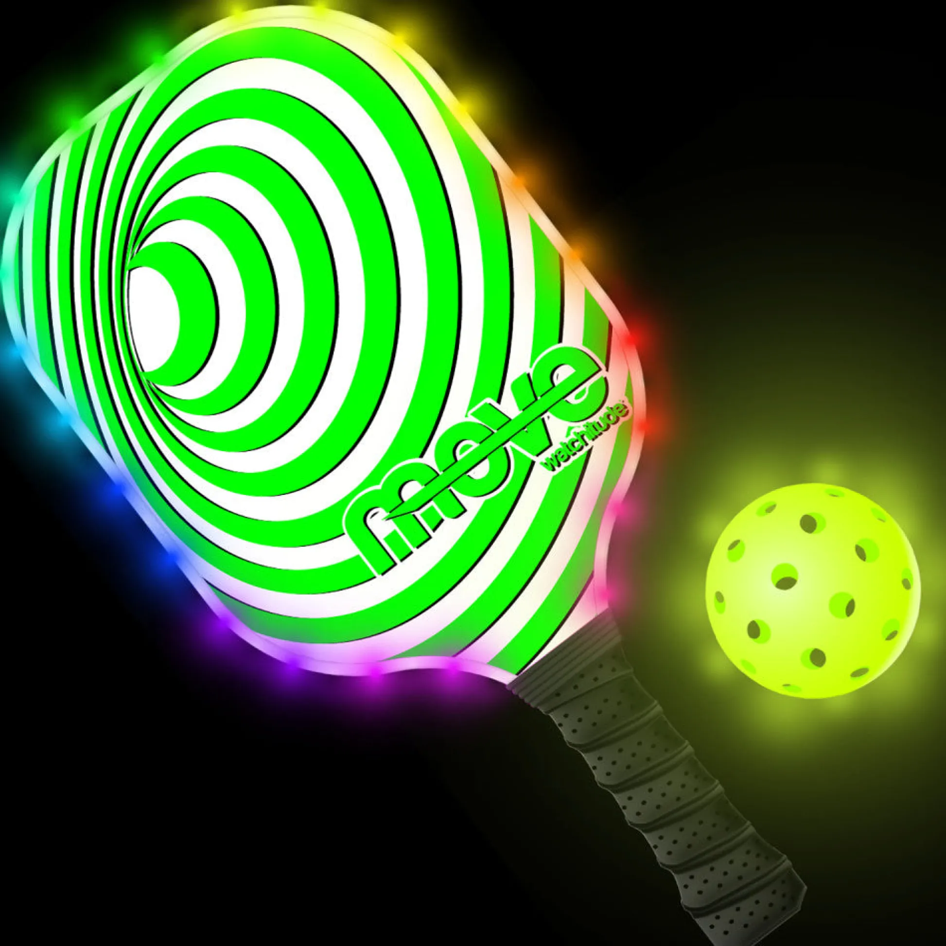 Flat River Group Watchitude Glow-in-the-Dark Pickleball Paddle and Ball Set* Toy Sports