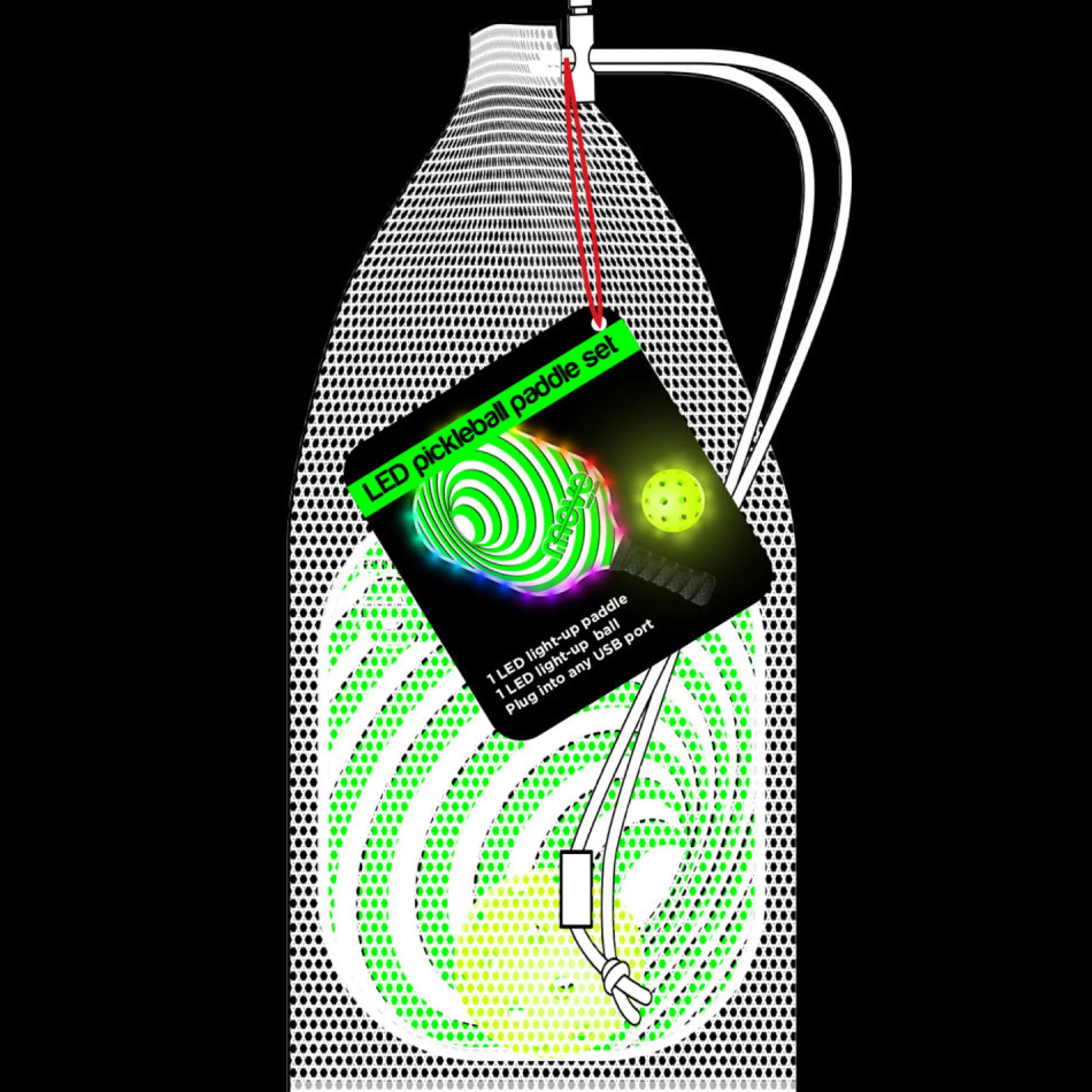 Flat River Group Watchitude Glow-in-the-Dark Pickleball Paddle and Ball Set* Toy Sports