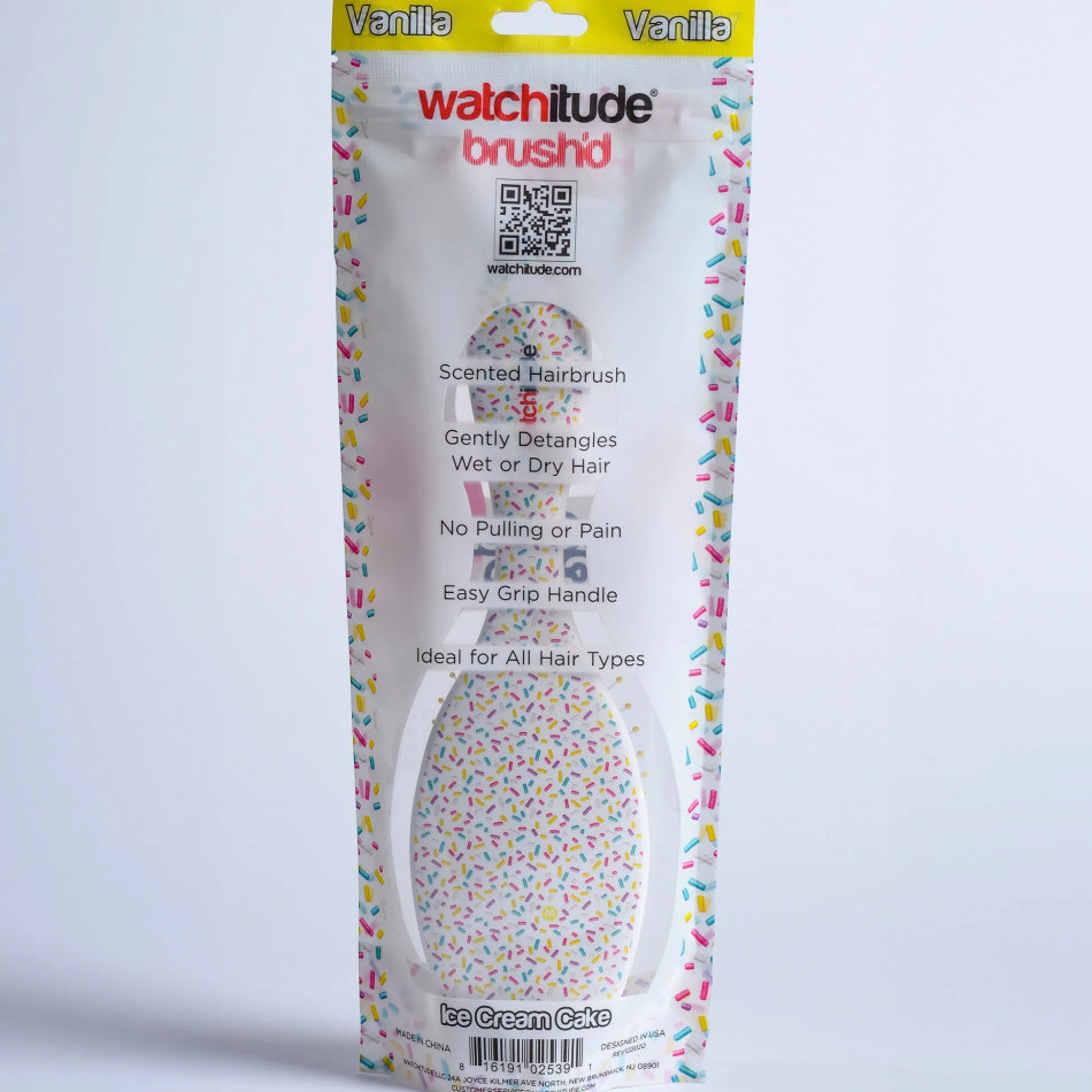 Flat River Group Watchitude Ice Cream Cake Scented Hair Brush for Kids - Vanilla Aroma* Dress Up & Accessories|Dress Up