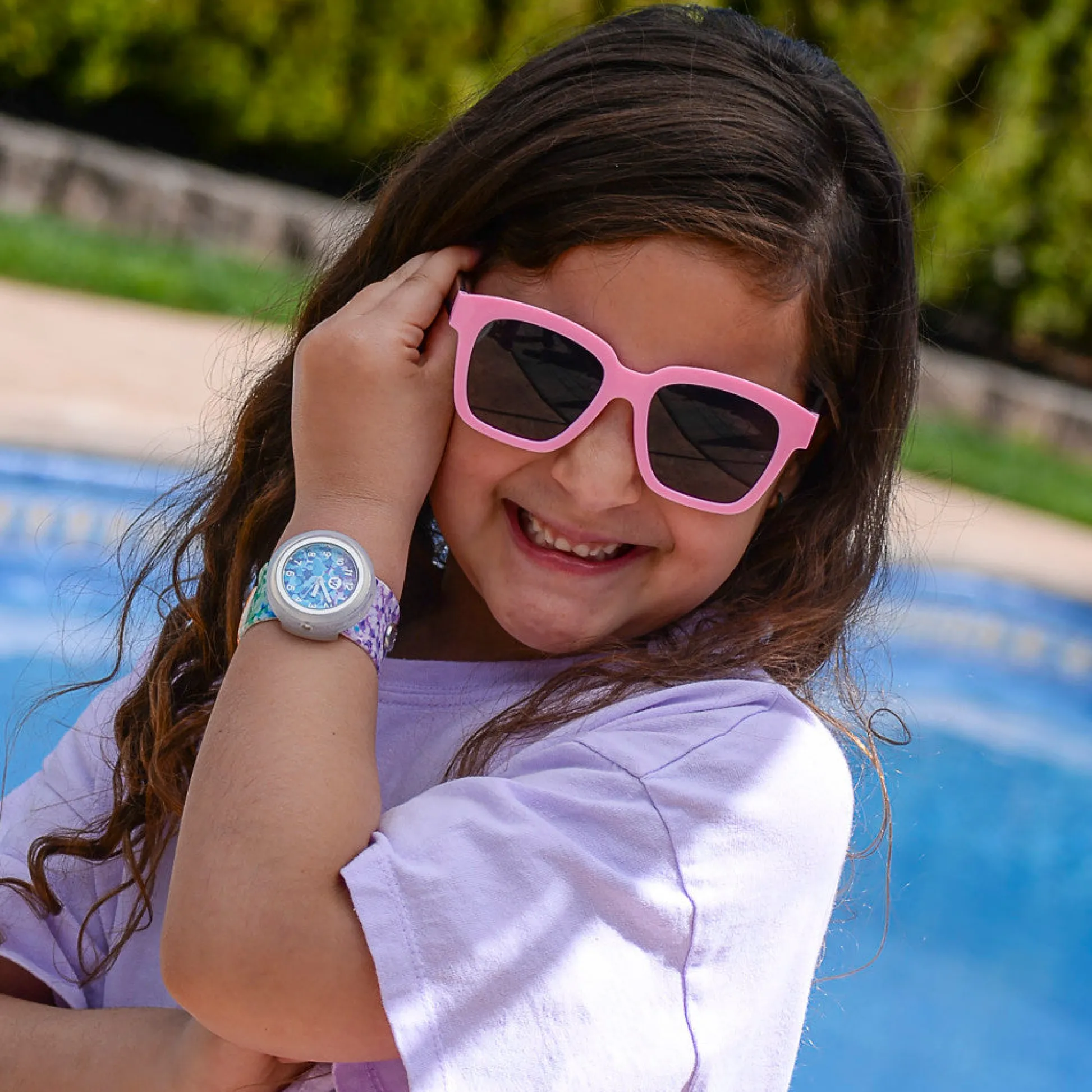 Flat River Group Watchitude Kids' Slap Watch Sassy Sequins - Rainbow Silicone Strap* Preschool Education Toys & Activities