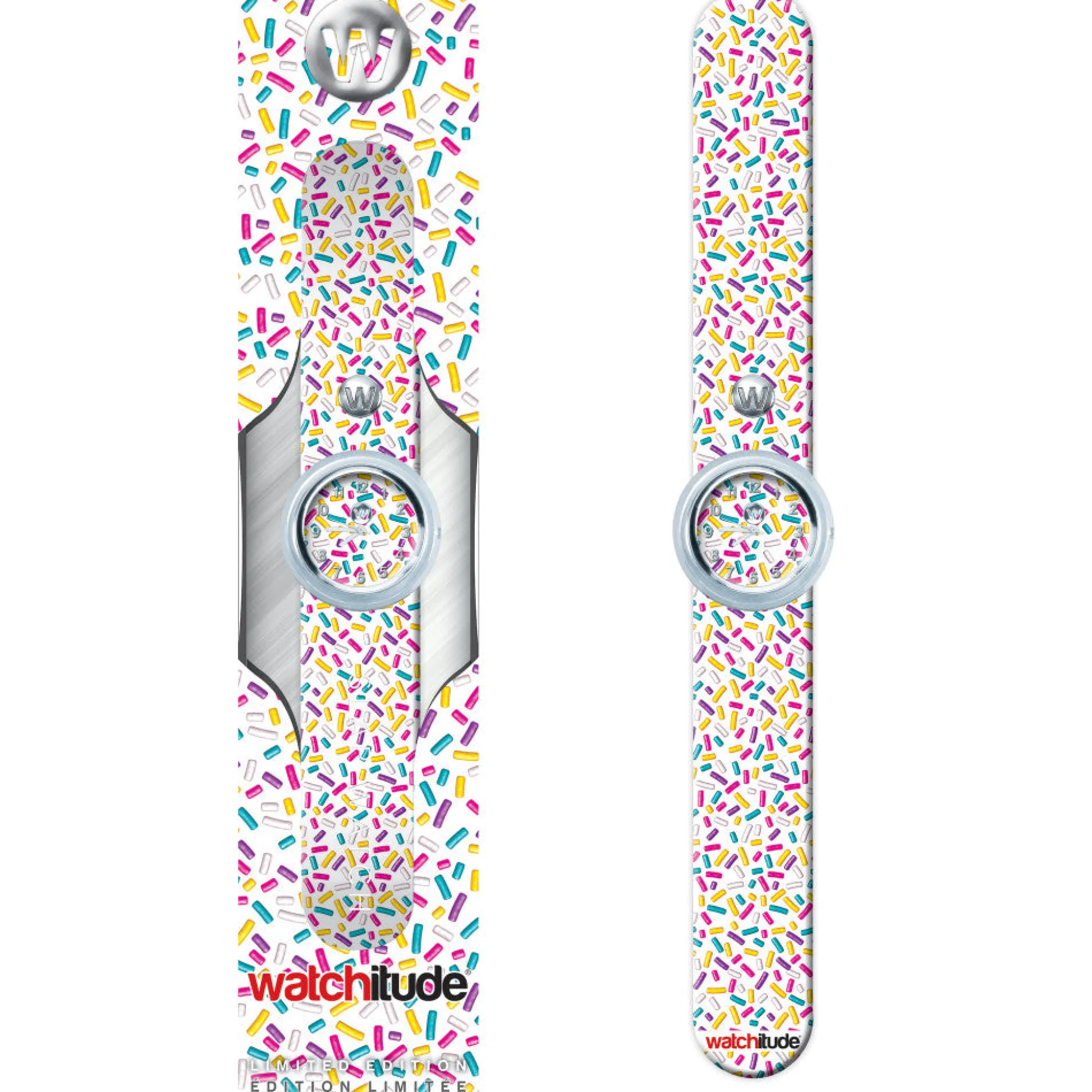 Flat River Group Watchitude Kids' Slap Watch Sprinkles - Colorful Silicone Strap* Electronics