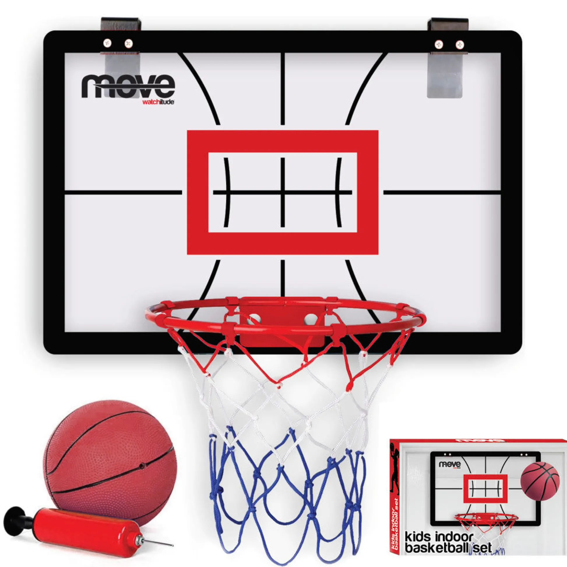 Flat River Group Watchitude Move Slam Dunk Pro: Indoor Basketball Hoop Set for Kids* Toy Sports