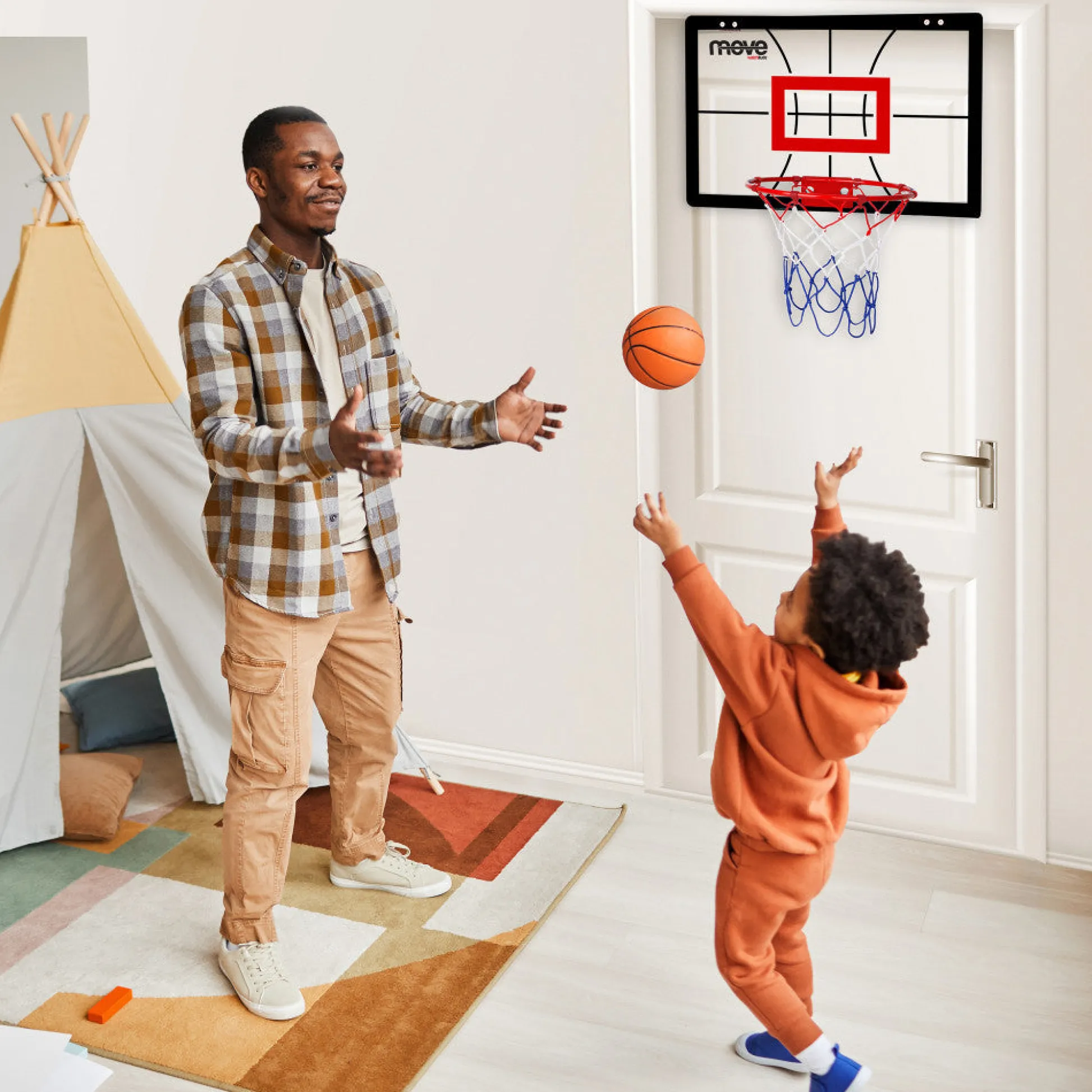 Flat River Group Watchitude Move Slam Dunk Pro: Indoor Basketball Hoop Set for Kids* Toy Sports