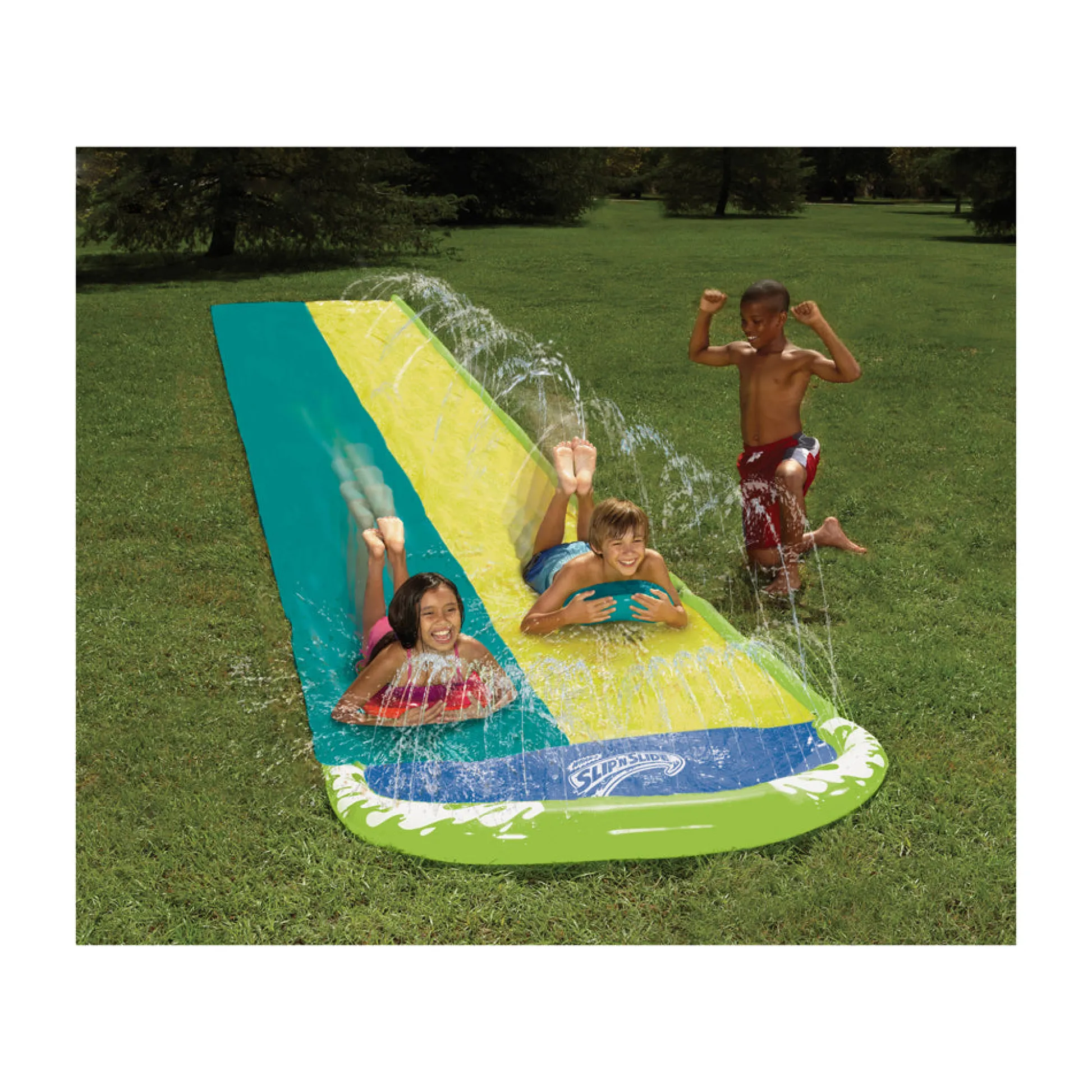 AreYouGame Wham-O Slip 'N Slide Wave Rider Double with Dual Water Slides* Swimming Pools & Water Toys|Social & Emotional Skills