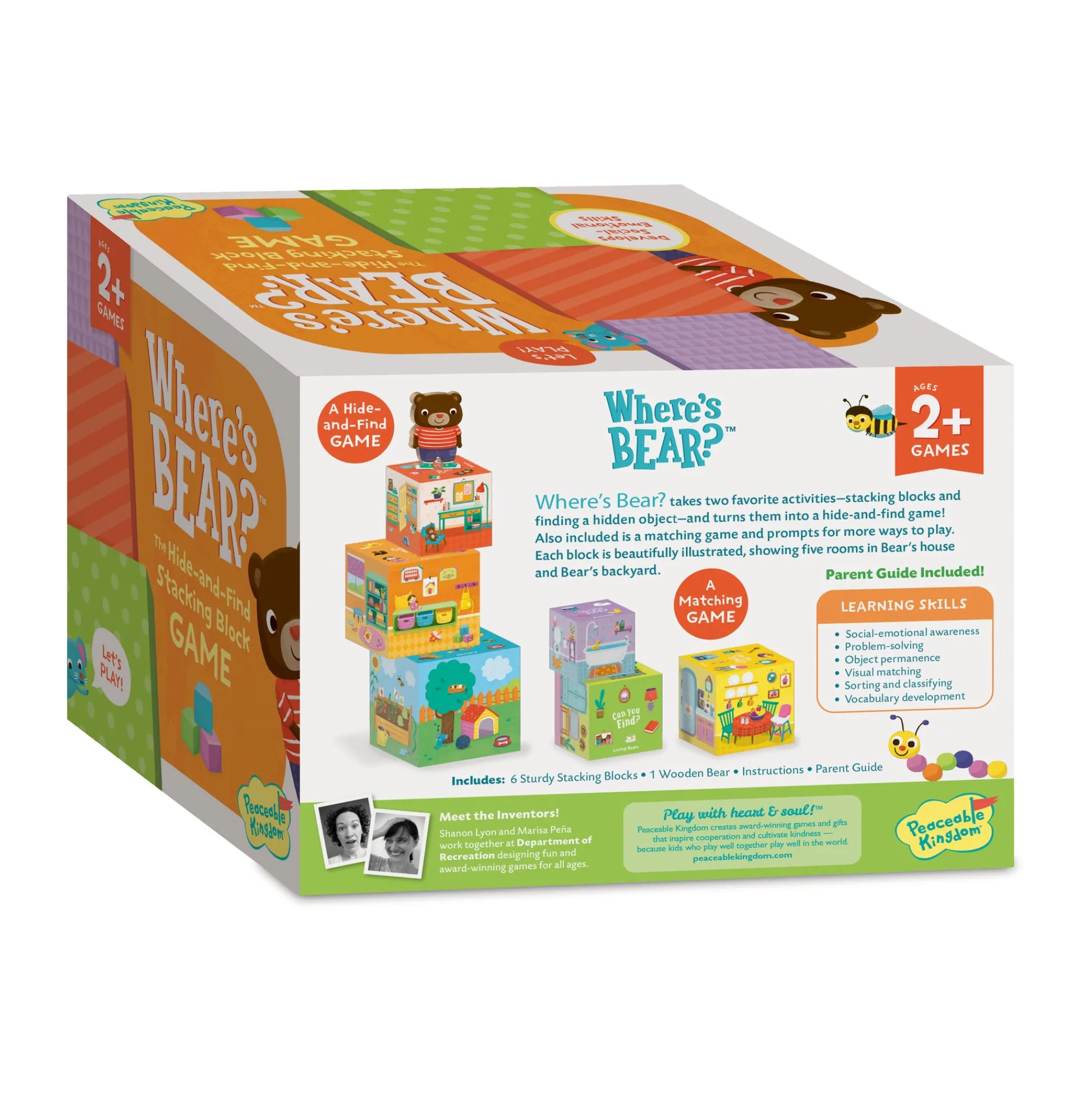 AreYouGame Where's Bear? Hidden Bear and Block Game for Toddlers* Preschool Education Toys & Activities