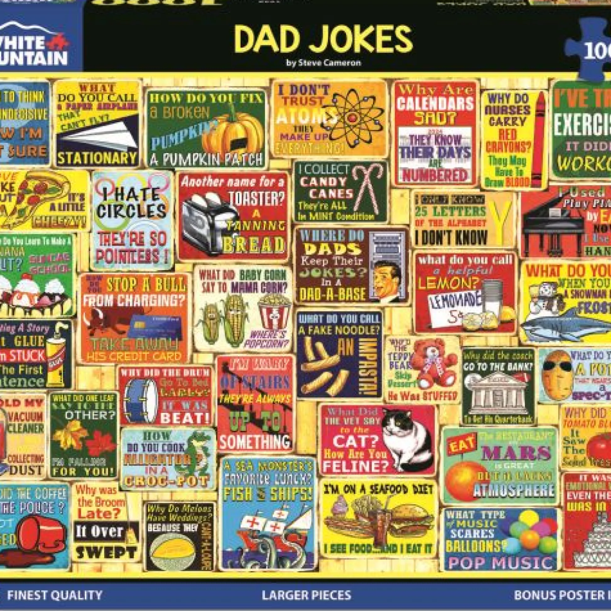 Calendar Holdings, LLC White Mountain Dad Jokes 1000pc Jigsaw Puzzle* Puzzles