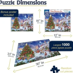 Calendar Holdings, LLC White Mountain Winter Village Christmas Tree Jigsaw Puzzle - 1000 pc* Puzzles