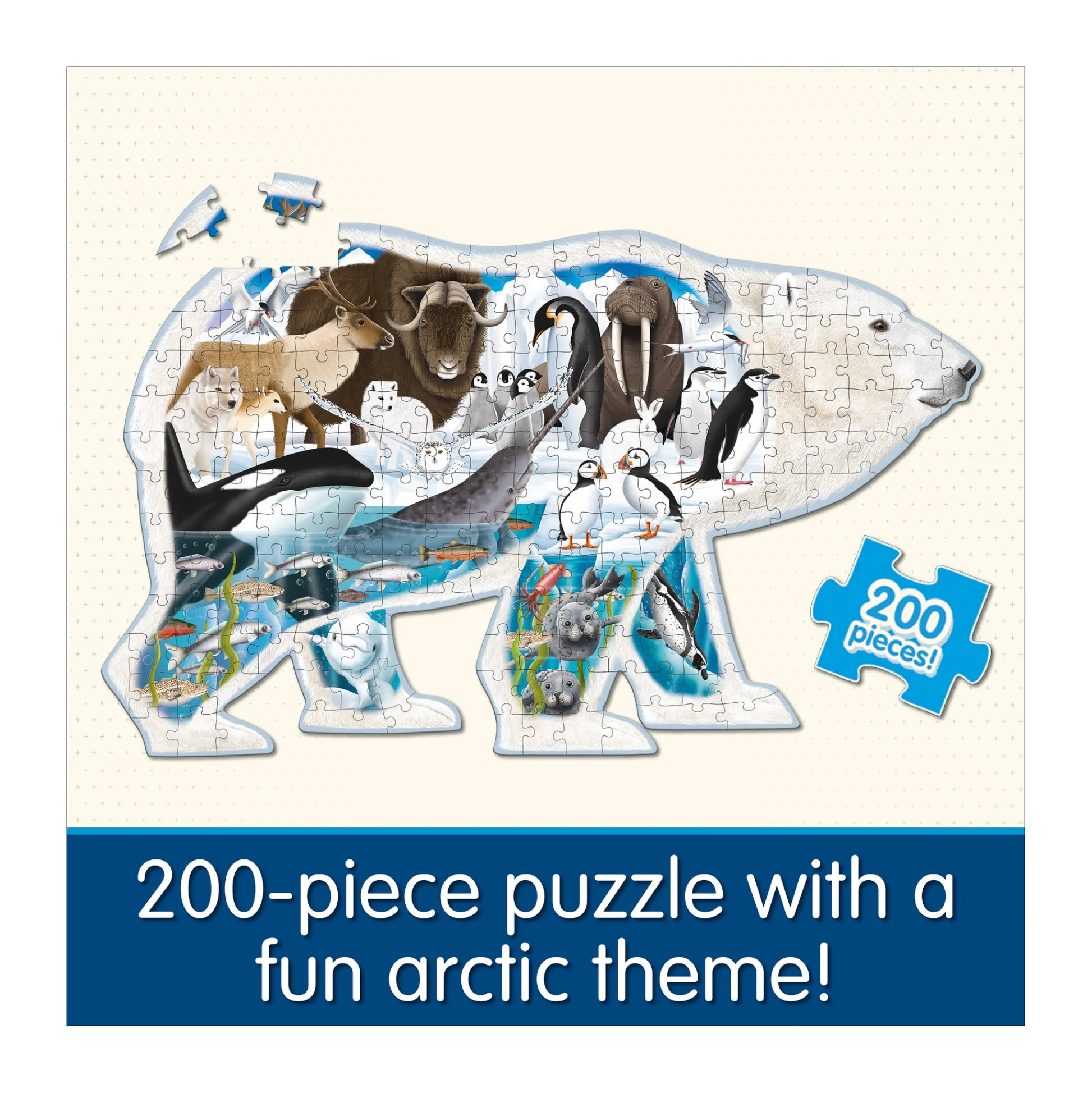AreYouGame Wildlife World Arctic Explorer Polar Bear Puzzle - 200 pcs* Puzzles