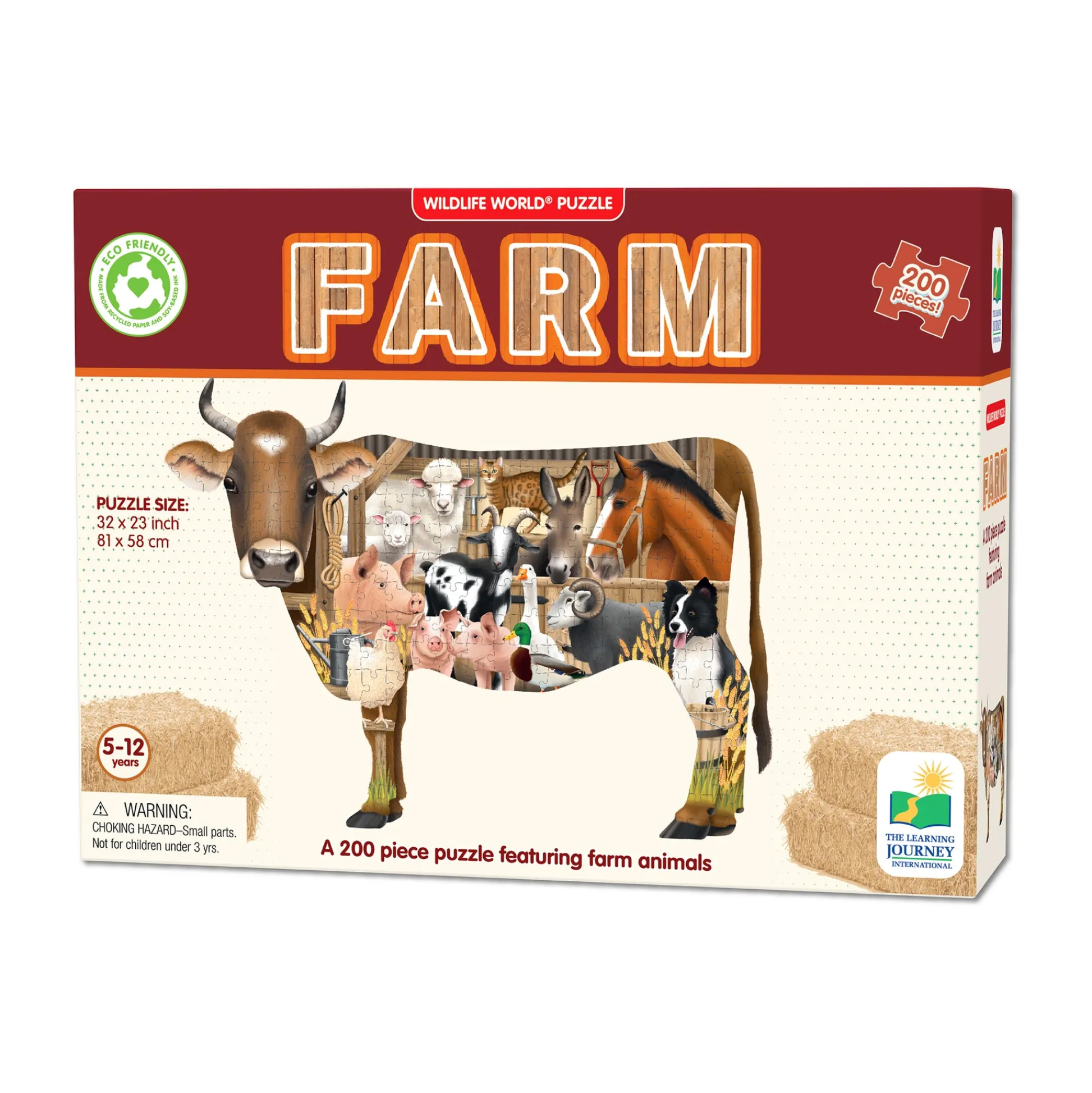 AreYouGame Wildlife World Farm Themed Jigsaw Puzzle - 200 pcs* Puzzles
