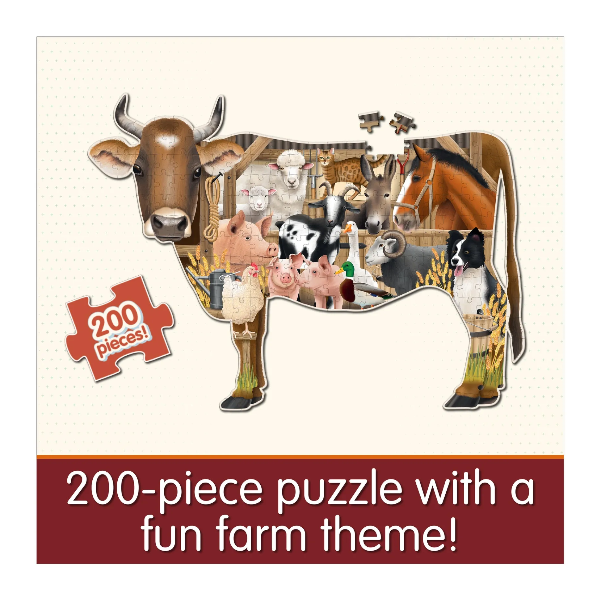 AreYouGame Wildlife World Farm Themed Jigsaw Puzzle - 200 pcs* Puzzles