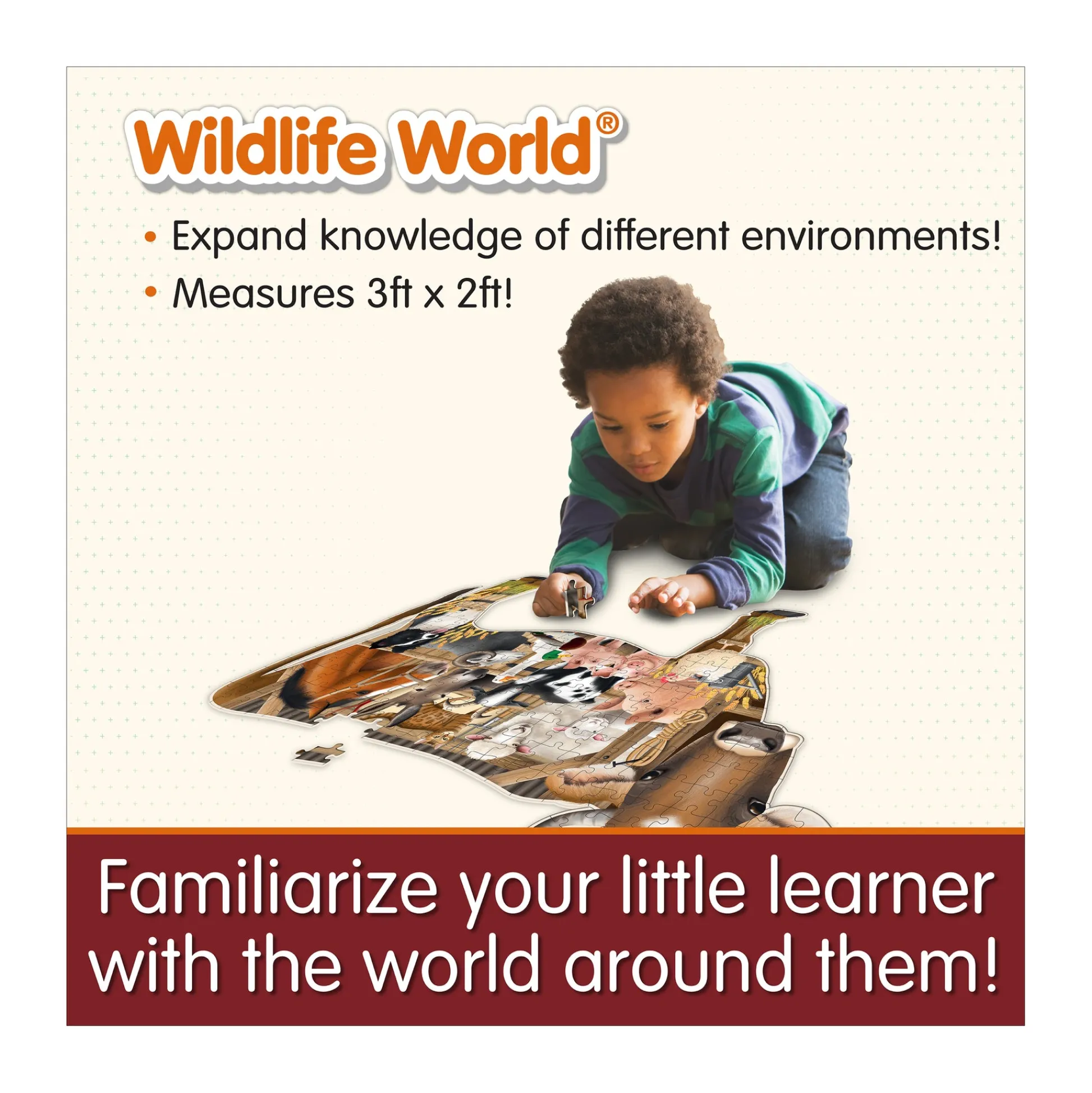 AreYouGame Wildlife World Farm Themed Jigsaw Puzzle - 200 pcs* Puzzles