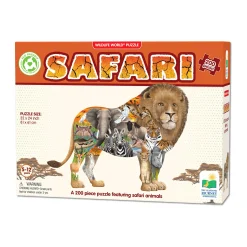 AreYouGame Wildlife World Safari Lion Shaped Jigsaw Puzzle - 200 pcs* Puzzles