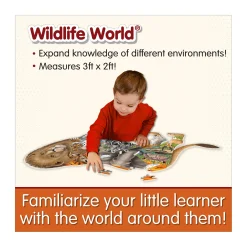 AreYouGame Wildlife World Safari Lion Shaped Jigsaw Puzzle - 200 pcs* Puzzles
