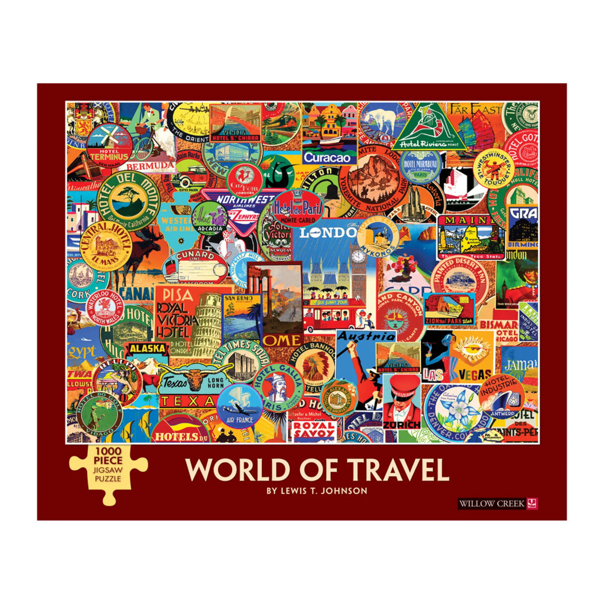 AreYouGame Willow Creek Press World of Travel Jigsaw Puzzle - 1000 pc* Puzzles