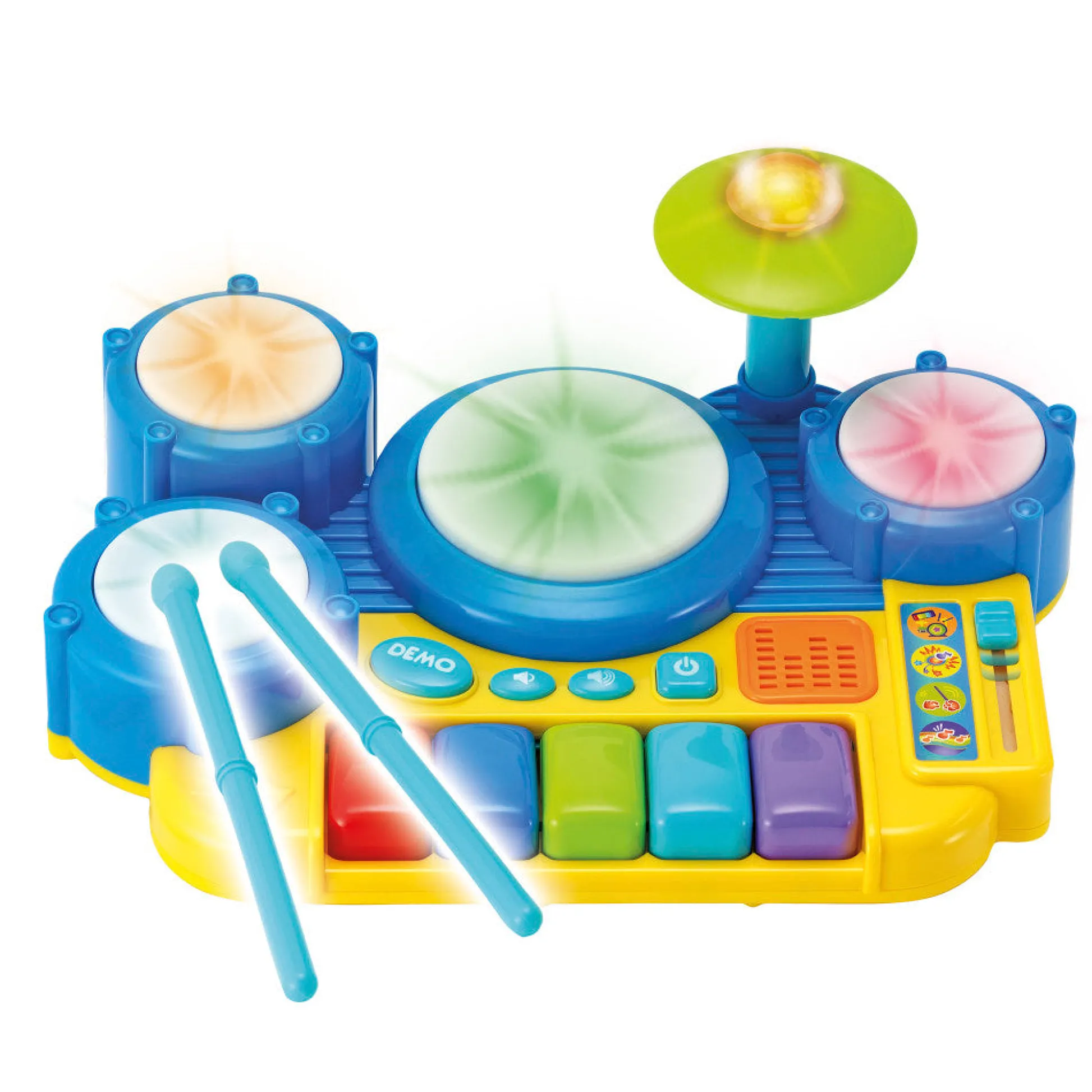 Flat River Group Winfun Boppin' Beats Drum and Keyboard Set with Lights and Sounds, Ages 18mo+* Preschool Education Toys & Activities