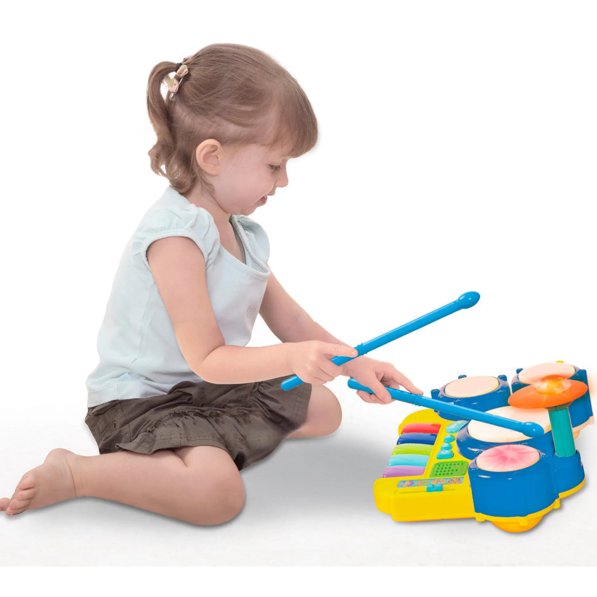 Flat River Group Winfun Boppin' Beats Drum and Keyboard Set with Lights and Sounds, Ages 18mo+* Preschool Education Toys & Activities