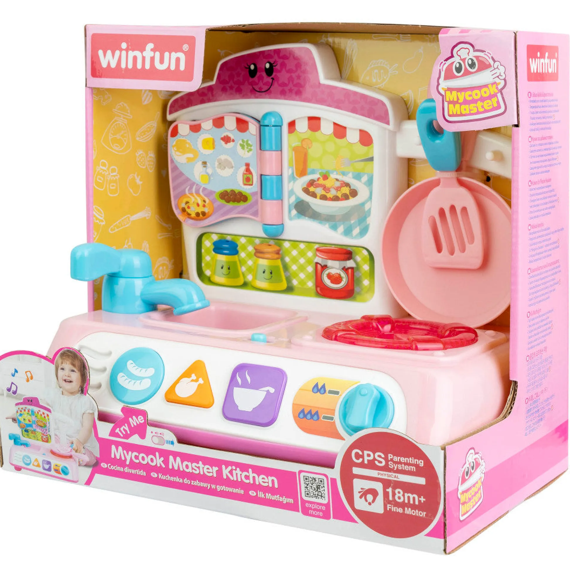 Flat River Group Winfun MyCook Master Kitchen Playset - Pink with Lights & Sounds* Kitchens & Play Food|Dress Up