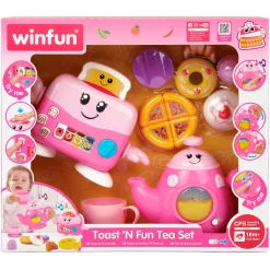 Flat River Group Winfun Mycook Master Toast 'N Fun Tea Set – Pink* Kitchens & Play Food|Dress Up