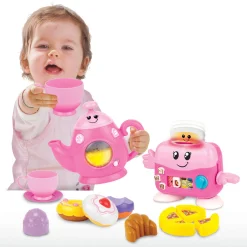 Flat River Group Winfun Mycook Master Toast 'N Fun Tea Set – Pink* Kitchens & Play Food|Dress Up