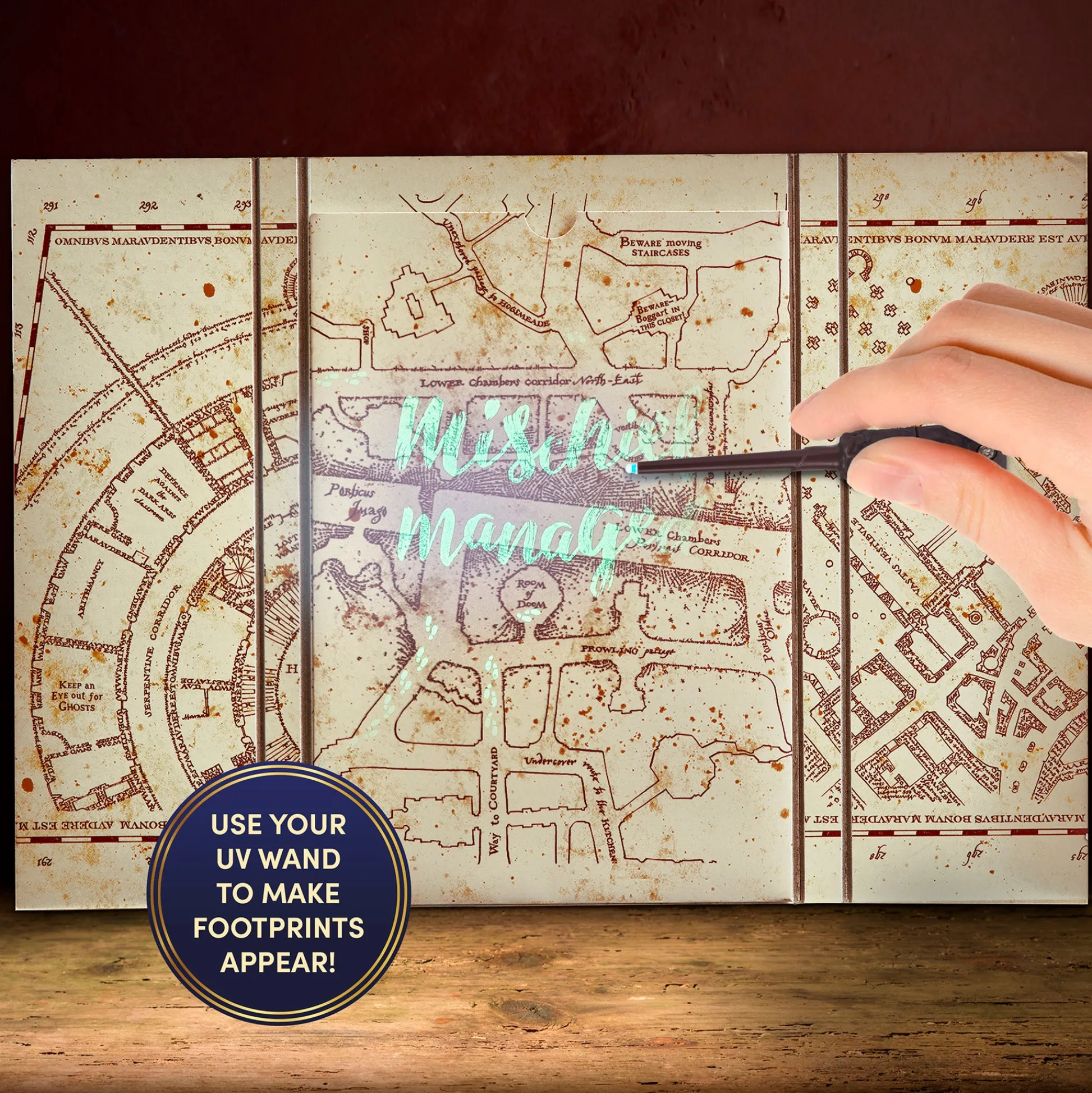 Flat River Group Wizarding World Mischief Managed Diary with Marauders Map & UV Wand* Dress Up
