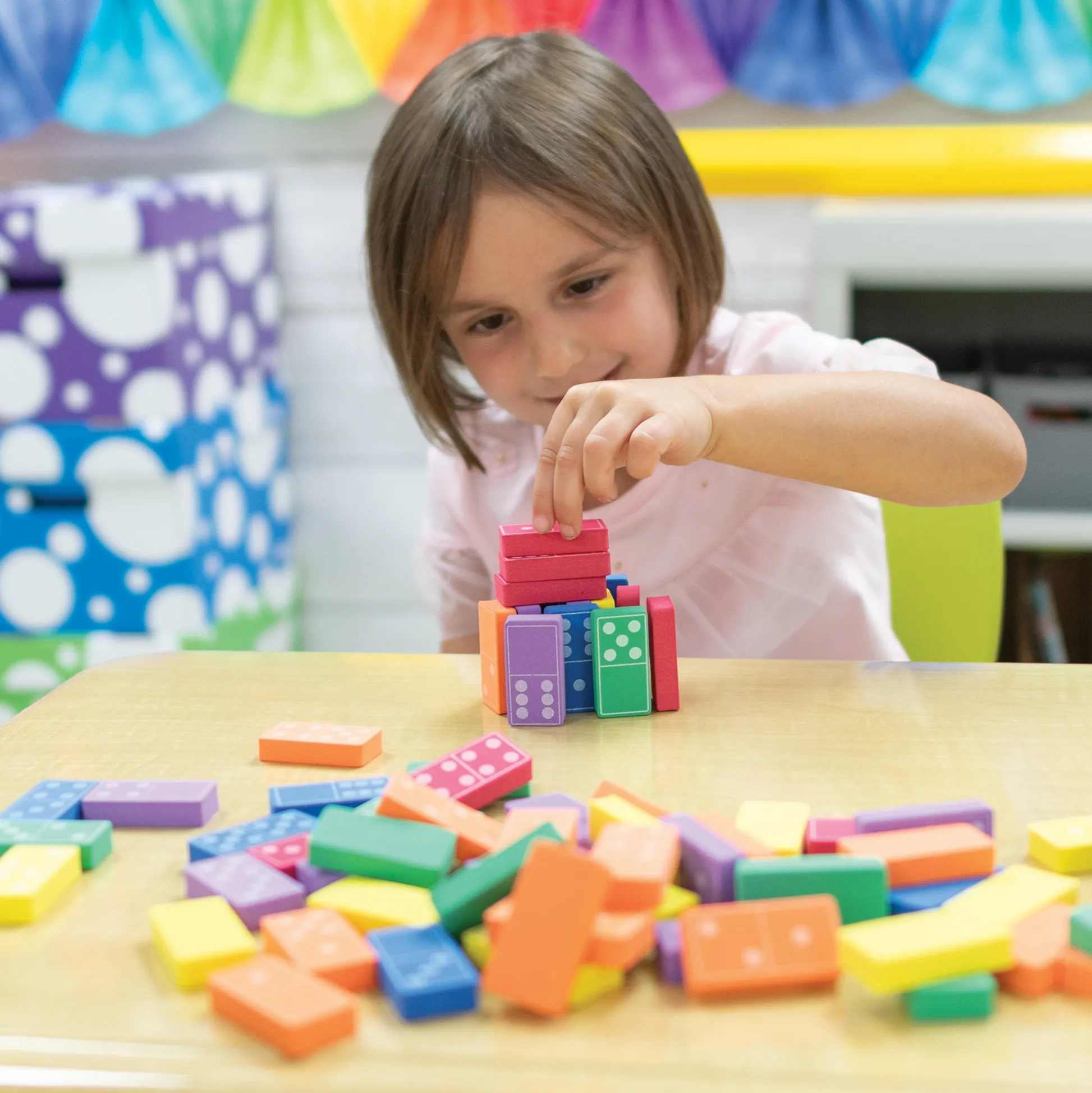 Educators Resource WonderFoam Colorful Dominoes Set - Assorted Colors - 168 Pieces* Dominoes & Tiles Games