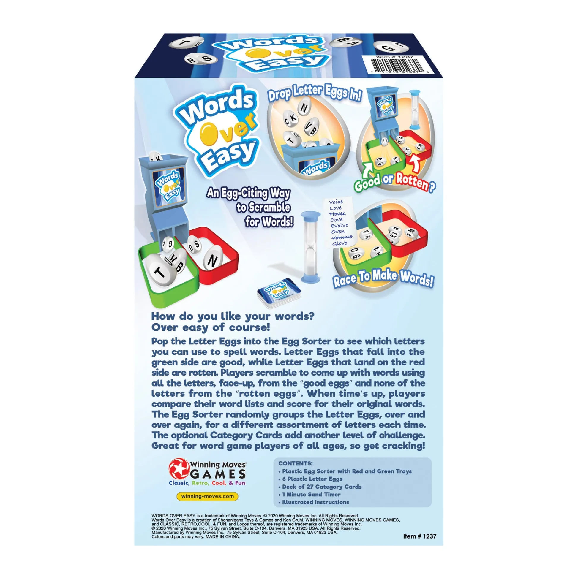 AreYouGame Words Over Easy - Exciting Letter Sorting Word Game* Role-Playing Games|Board Games