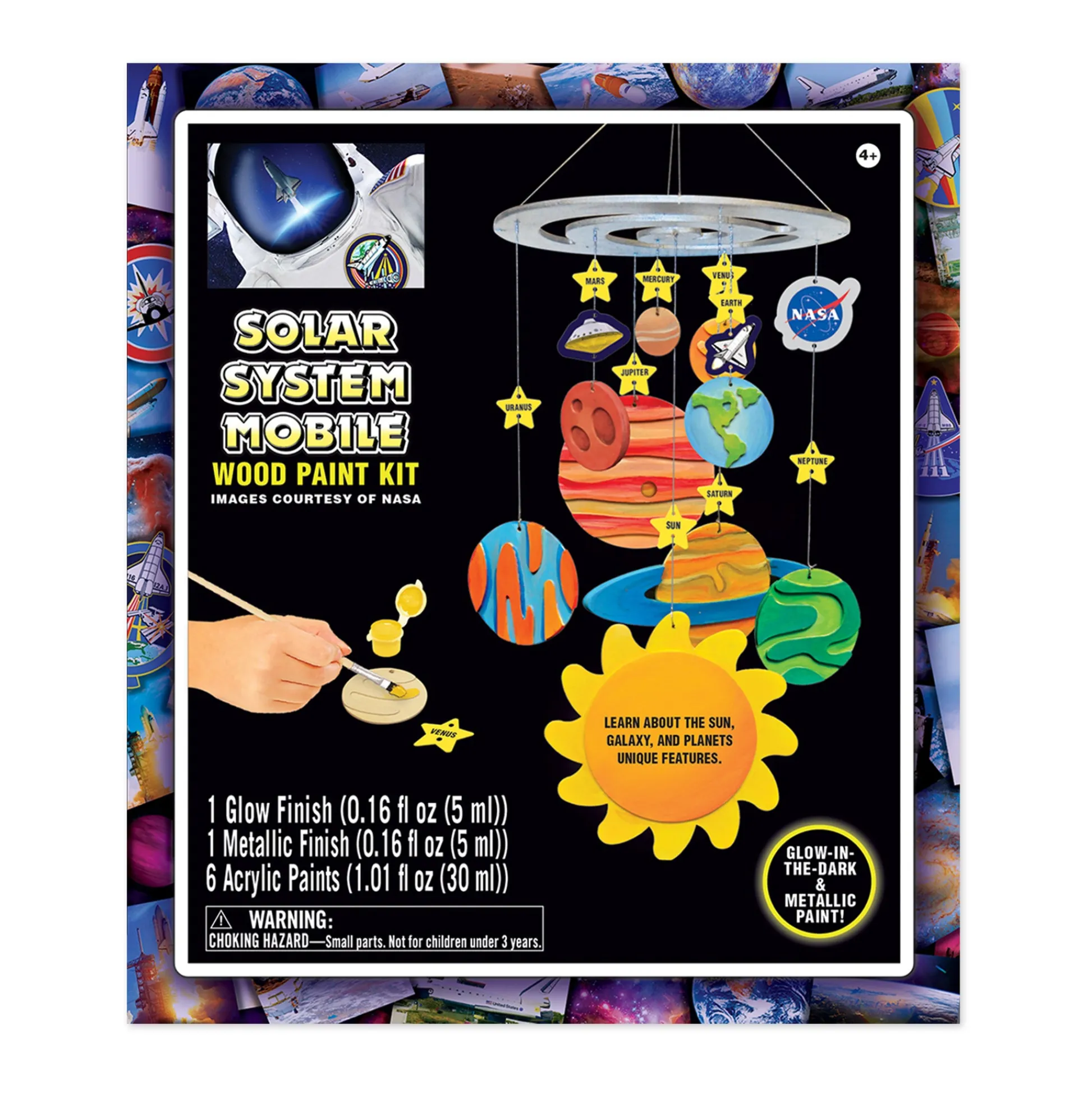 AreYouGame Works of Ahhh... NASA Solar System Mobile Wood Paint Kit* Drawing, Color & Painting