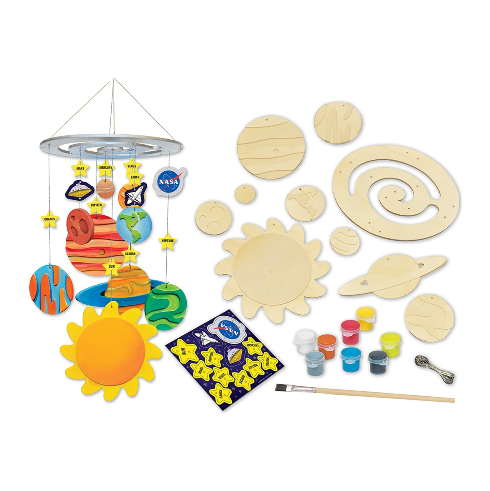 AreYouGame Works of Ahhh... NASA Solar System Mobile Wood Paint Kit* Drawing, Color & Painting