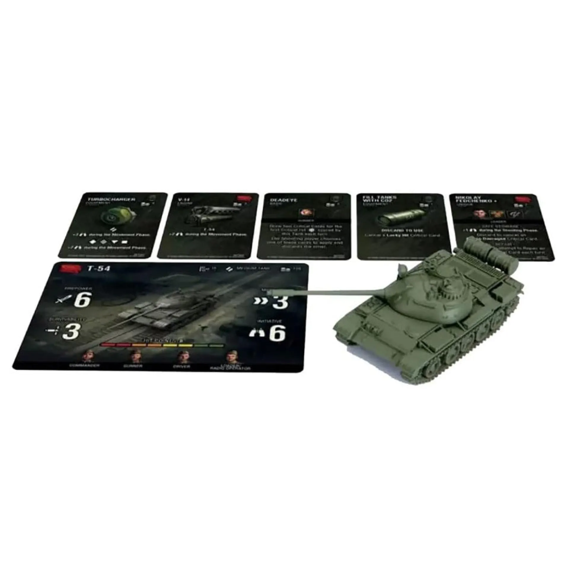 Flat River Group World of Tanks: Soviet T-54 Medium Tank Expansion - Miniatures Game* Miniature Figures & Games