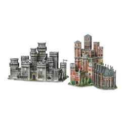 AreYouGame Wrebbit Game of Thrones 3D Puzzle Set - The Red Keep & Winterfell, 1755 Pieces* Puzzles