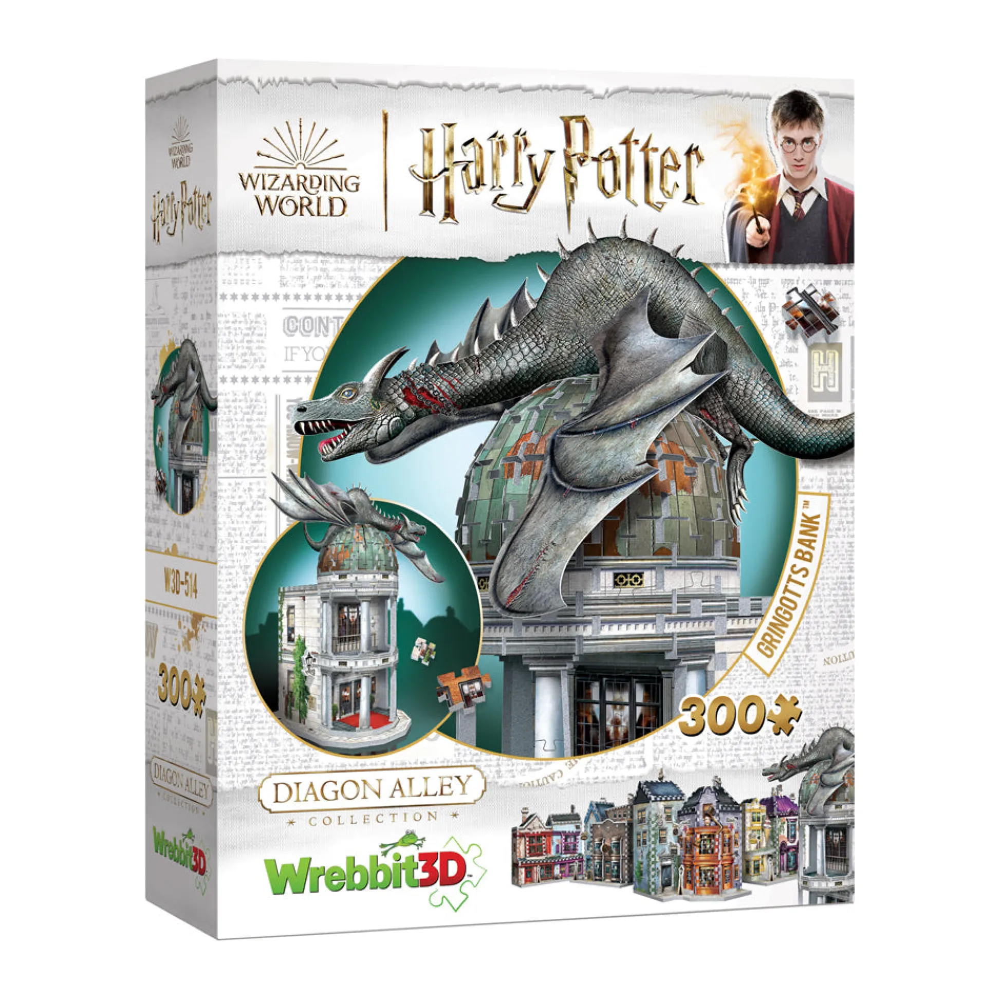 AreYouGame Wrebbit Harry Potter Diagon Alley Gringotts Bank 3D Puzzle - 300 Pieces* Puzzles