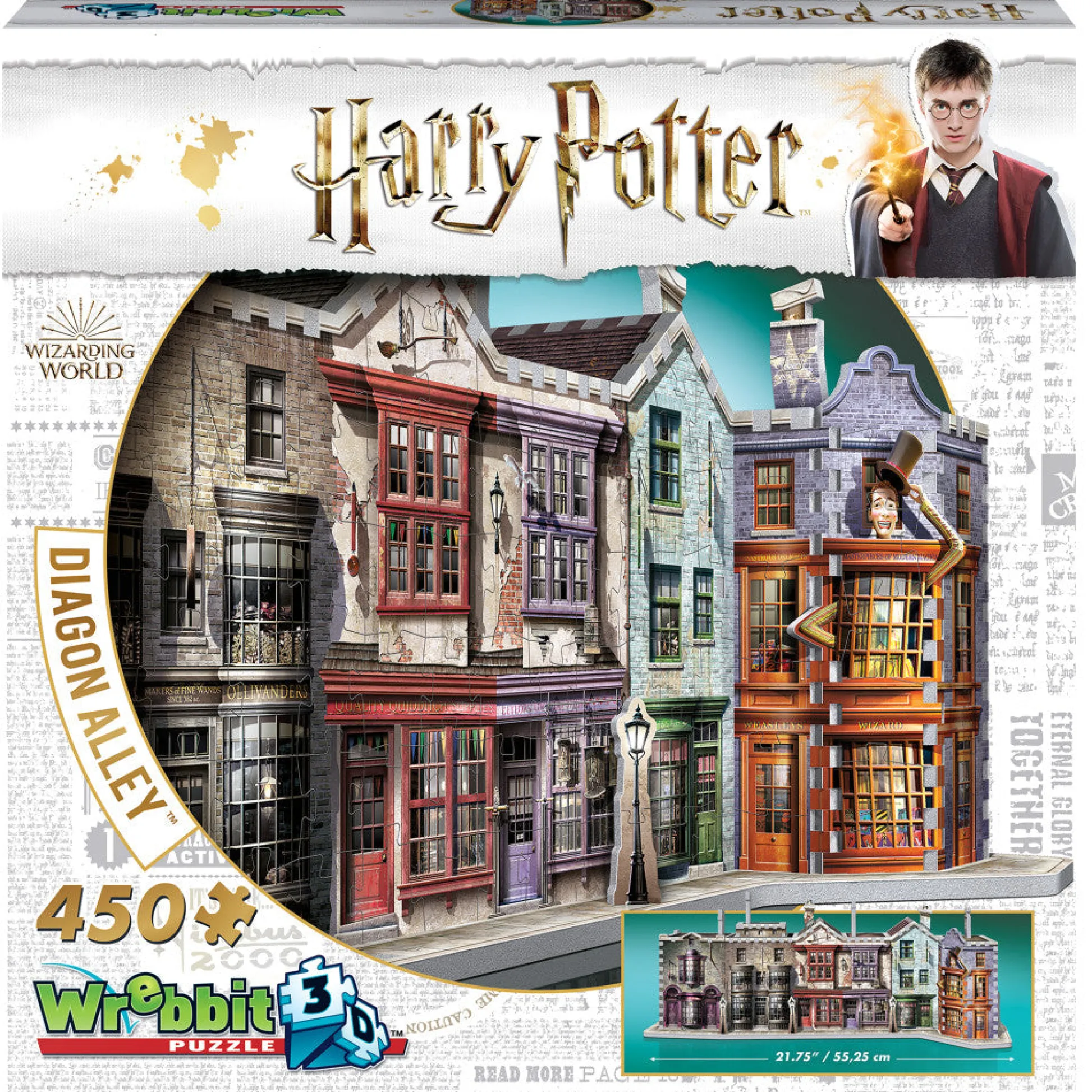 AreYouGame Wrebbit Harry Potter Diagon Alley 3D Puzzle - 450 Piece Set* Puzzles