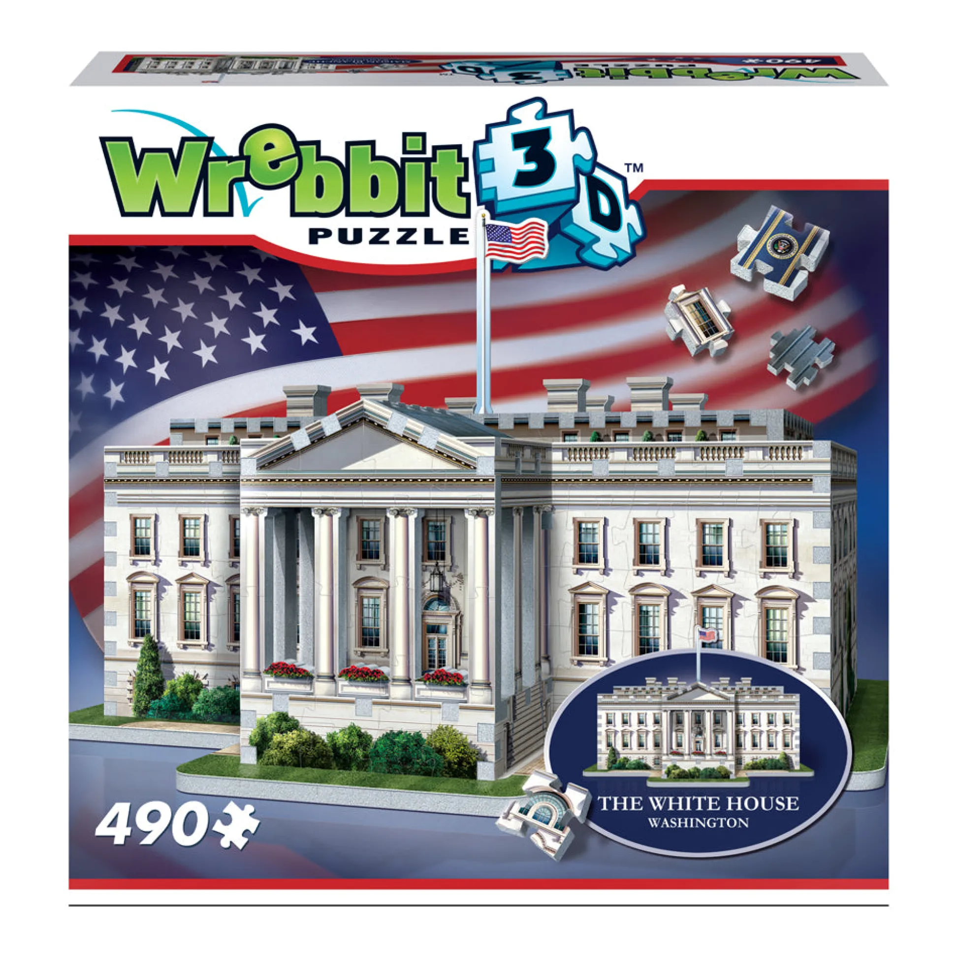 AreYouGame Wrebbit The White House 3D Foam Puzzle - 490 pc* Puzzles
