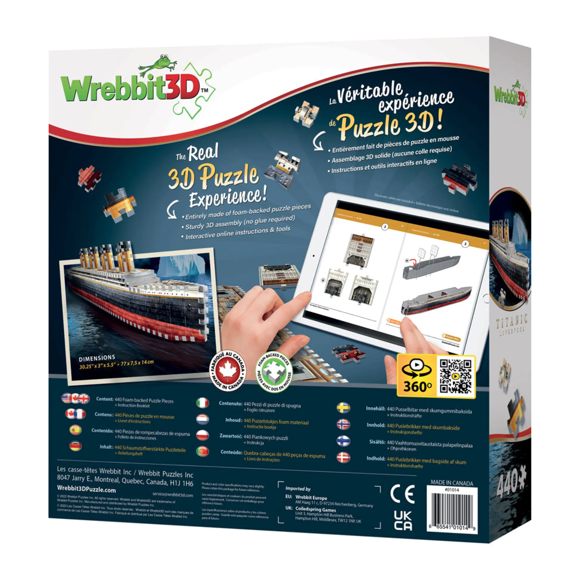 AreYouGame Wrebbit Titanic Historical 3D Jigsaw Puzzle - 440 pc* Puzzles