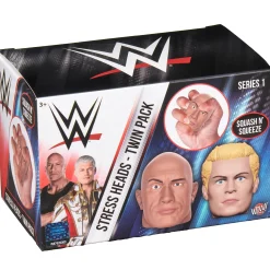 Flat River Group WWE Stress Heads Twin Pack - 3" Cody Rhodes & The Rock Squeeze Toys* Collectible Figures & Playsets