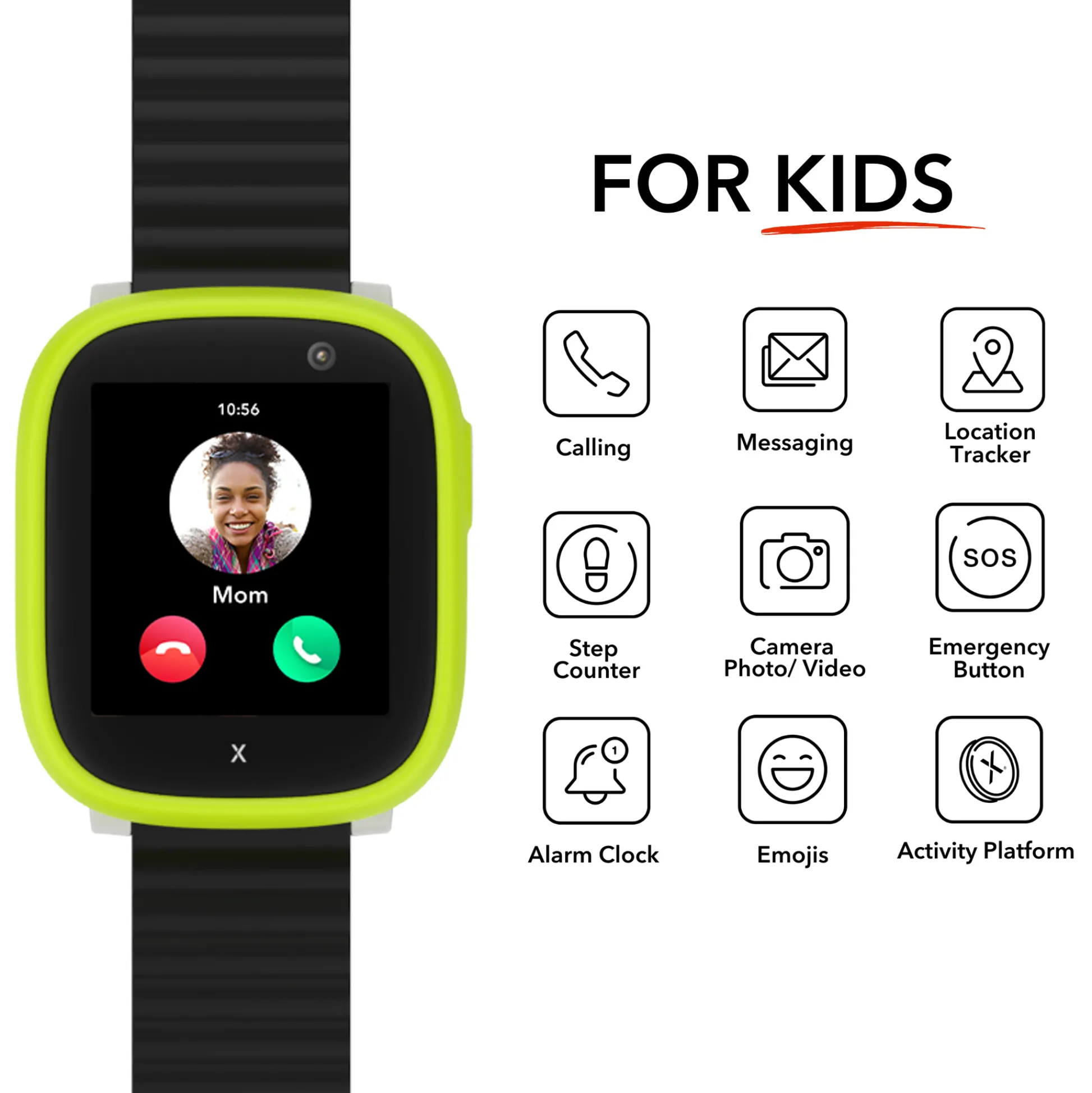 VLC X6Play Kids' Smart Watch Cell Phone with GPS - Interactive Safety Device - Black* Electronics