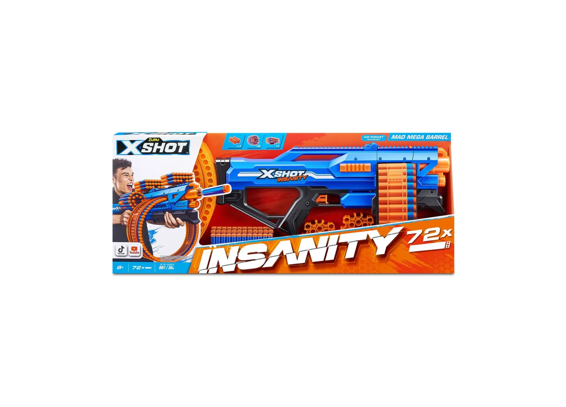 Macy's - Supplier X-Shot Insanity Series 1 Mad Mega Barrel Blaster* Nerf & Toy Blasters|Nerf & Toy Blasters