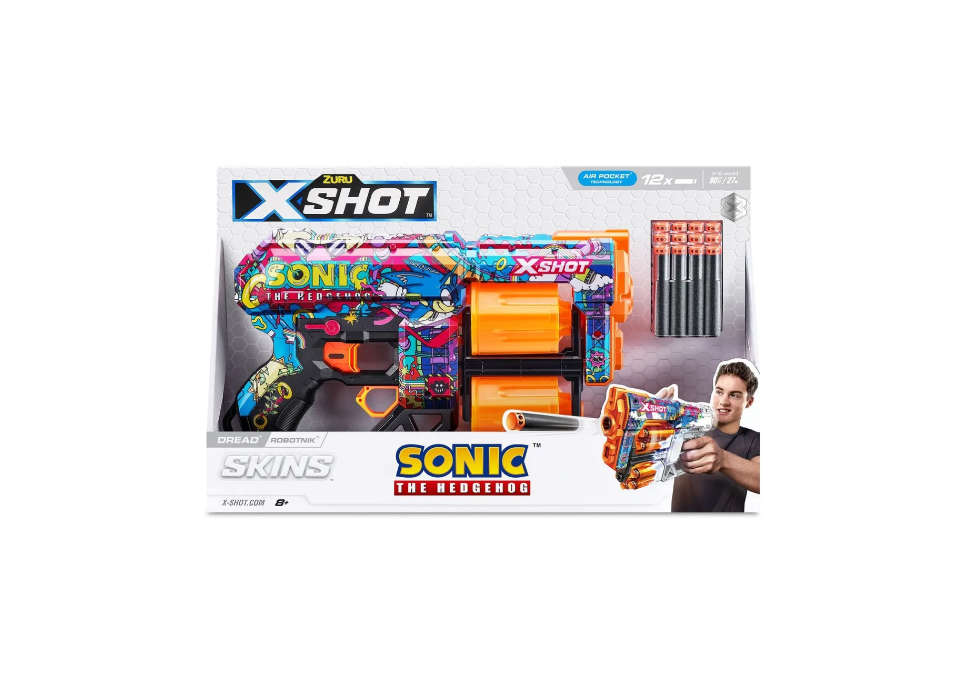 Macy's - Supplier X-Shot Zuru Sonic Skins Blast Adventure, 12 Darts* Nerf & Toy Blasters|Nerf & Toy Blasters