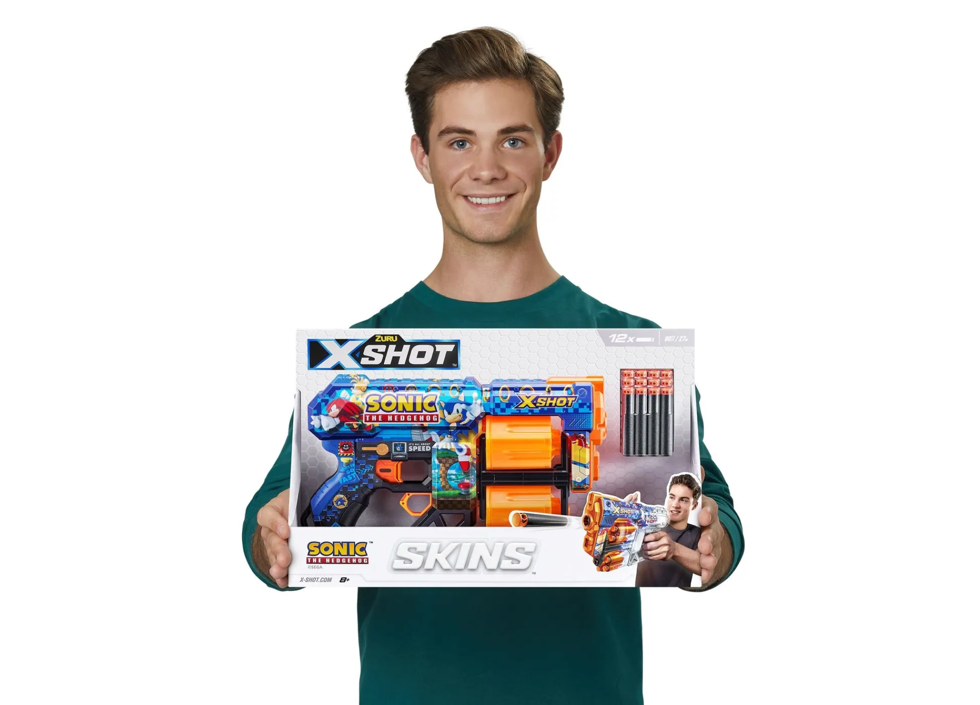 Macy's - Supplier X-Shot Zuru Sonic Skins Blast Adventure, 12 Darts* Nerf & Toy Blasters|Nerf & Toy Blasters