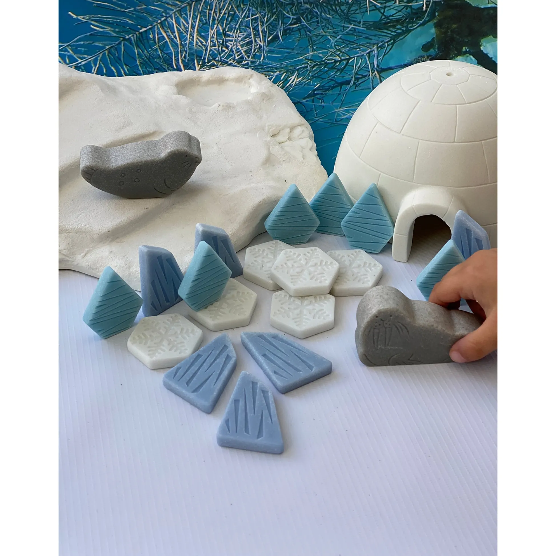 Educators Resource Yellow Door - Polar Play Scenery Stones - Set of 18* Preschool Building Sets & Blocks|Preschool Education Toys & Activities