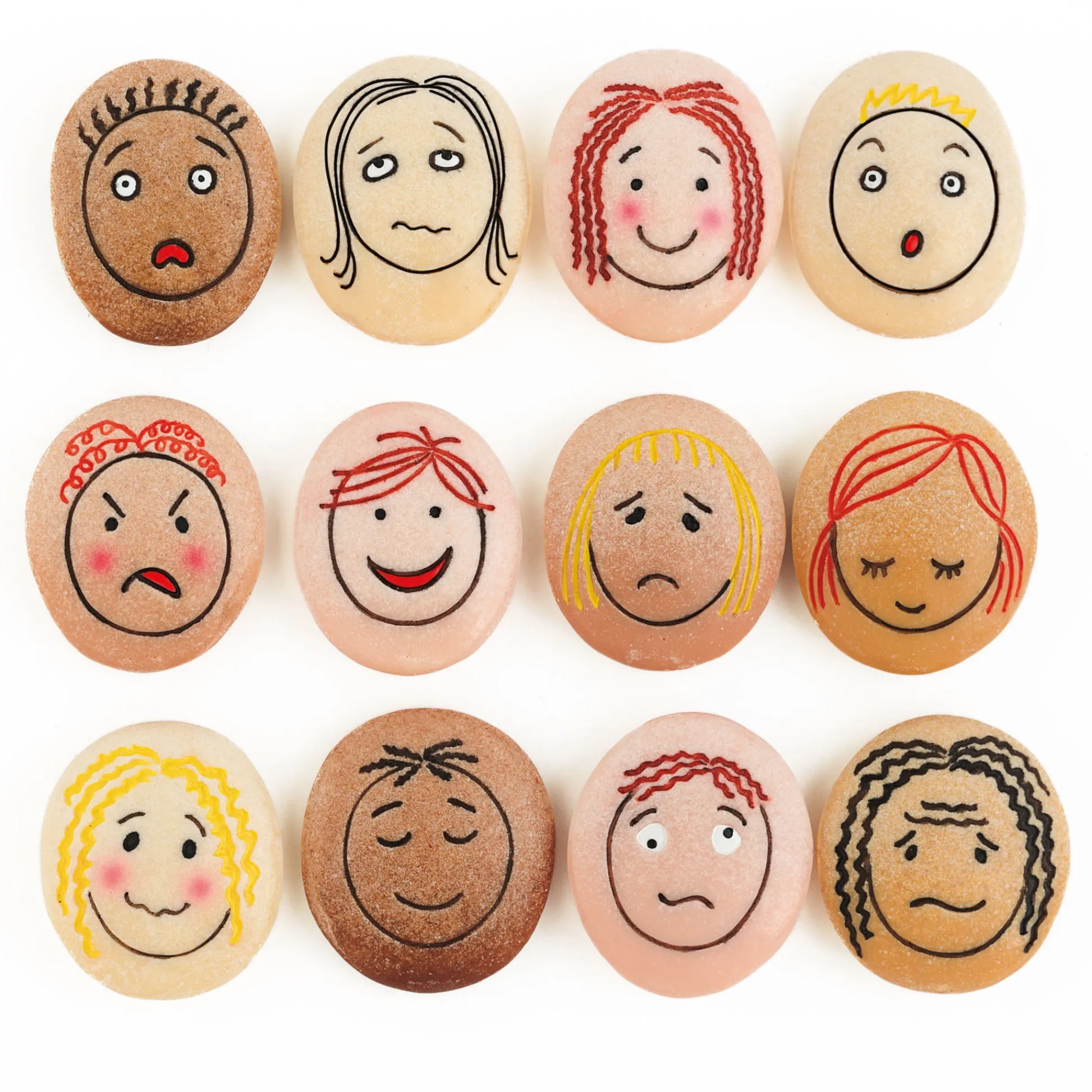 Educators Resource Yellow Door Emotion Stones - Emotional Exploration Set - Pack of 12* Social & Emotional Skills|Preschool Education Toys & Activities